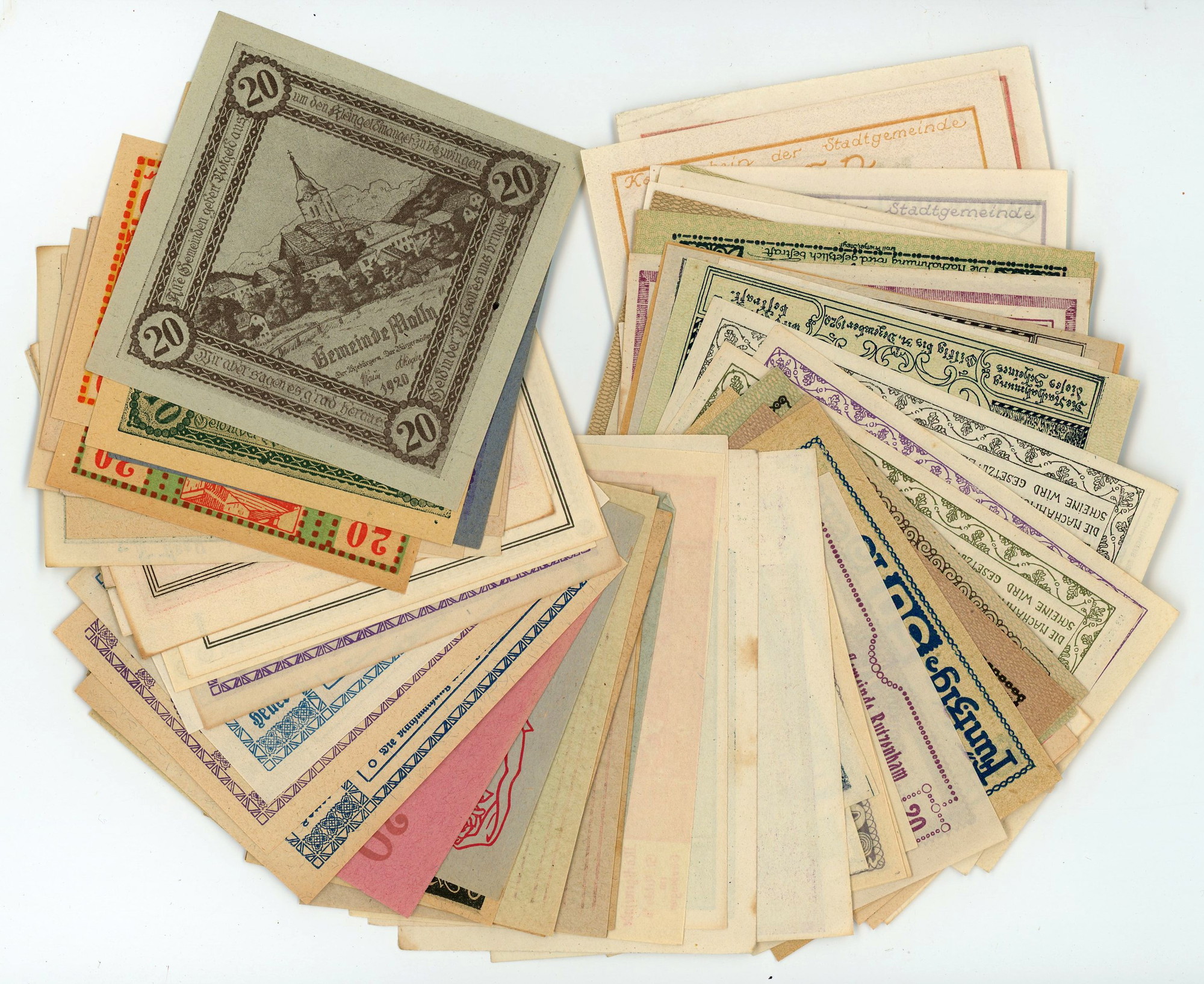 1799 - Austria 100 x Notgelds 1920 th