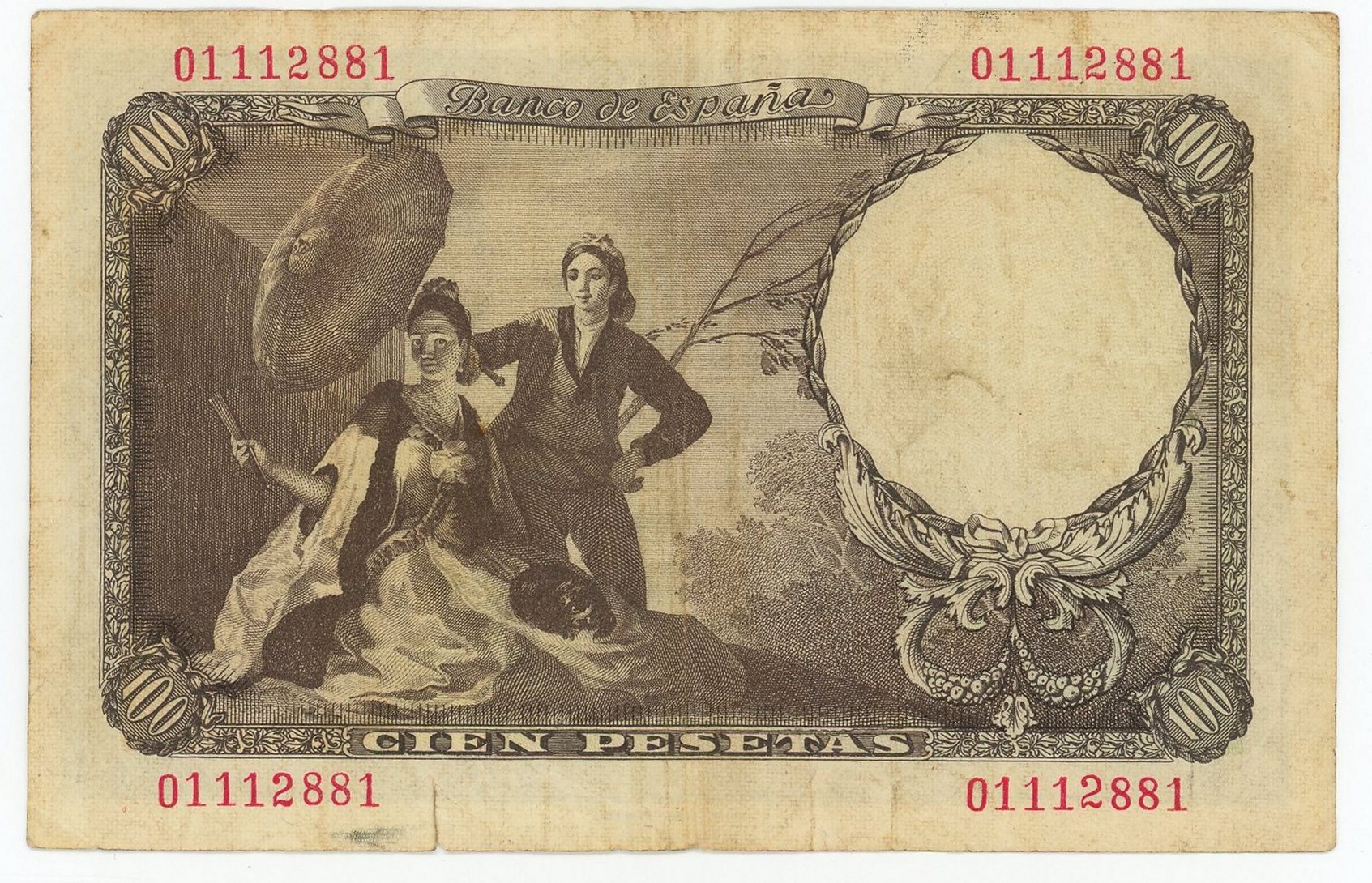 2308 - Spain 100 Pesetas 1946