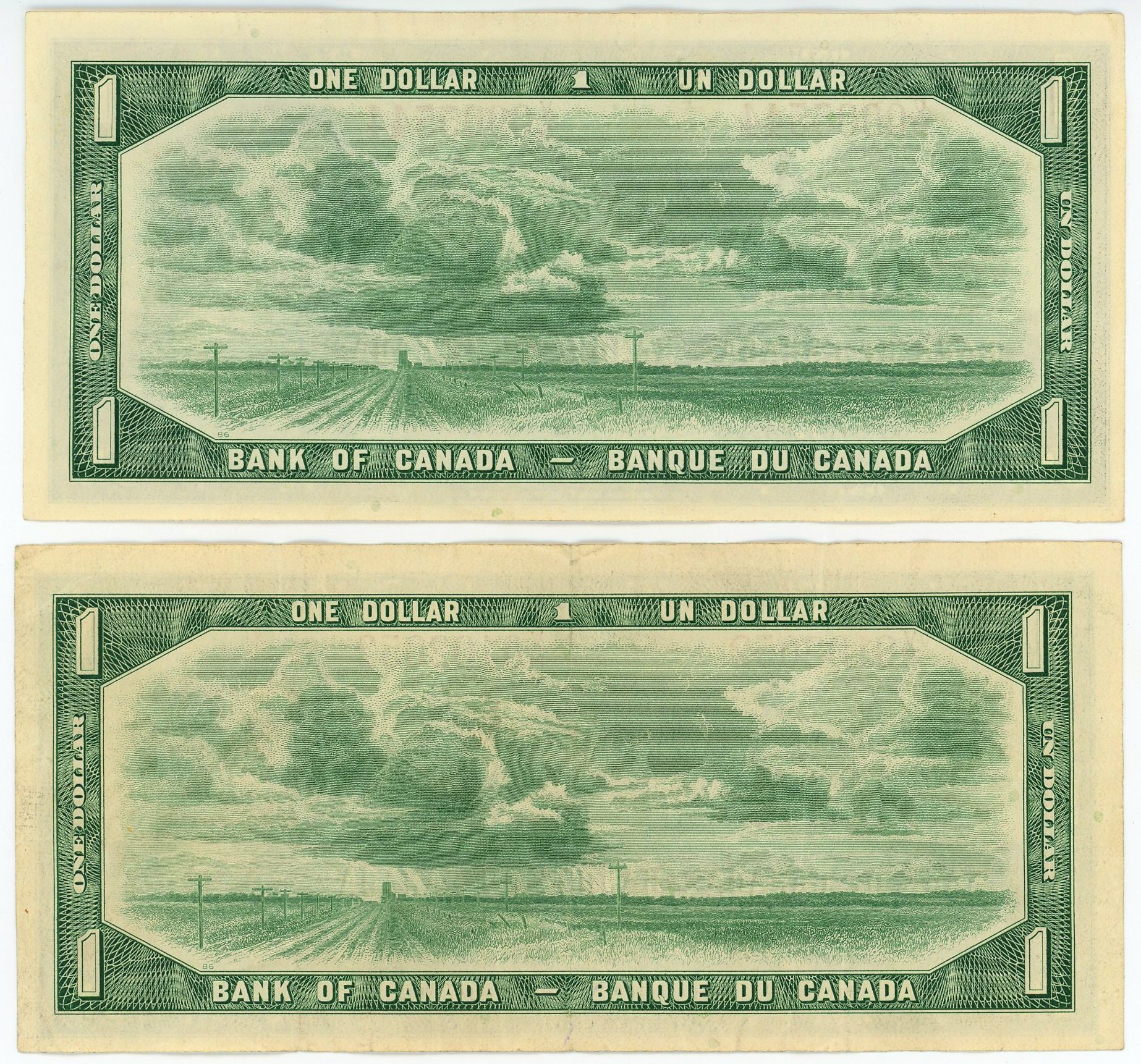 2625 - Canada 2 x 1 Dollar 1954