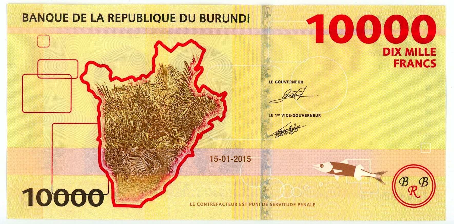 1040 - Burundi 10000 Francs 2015