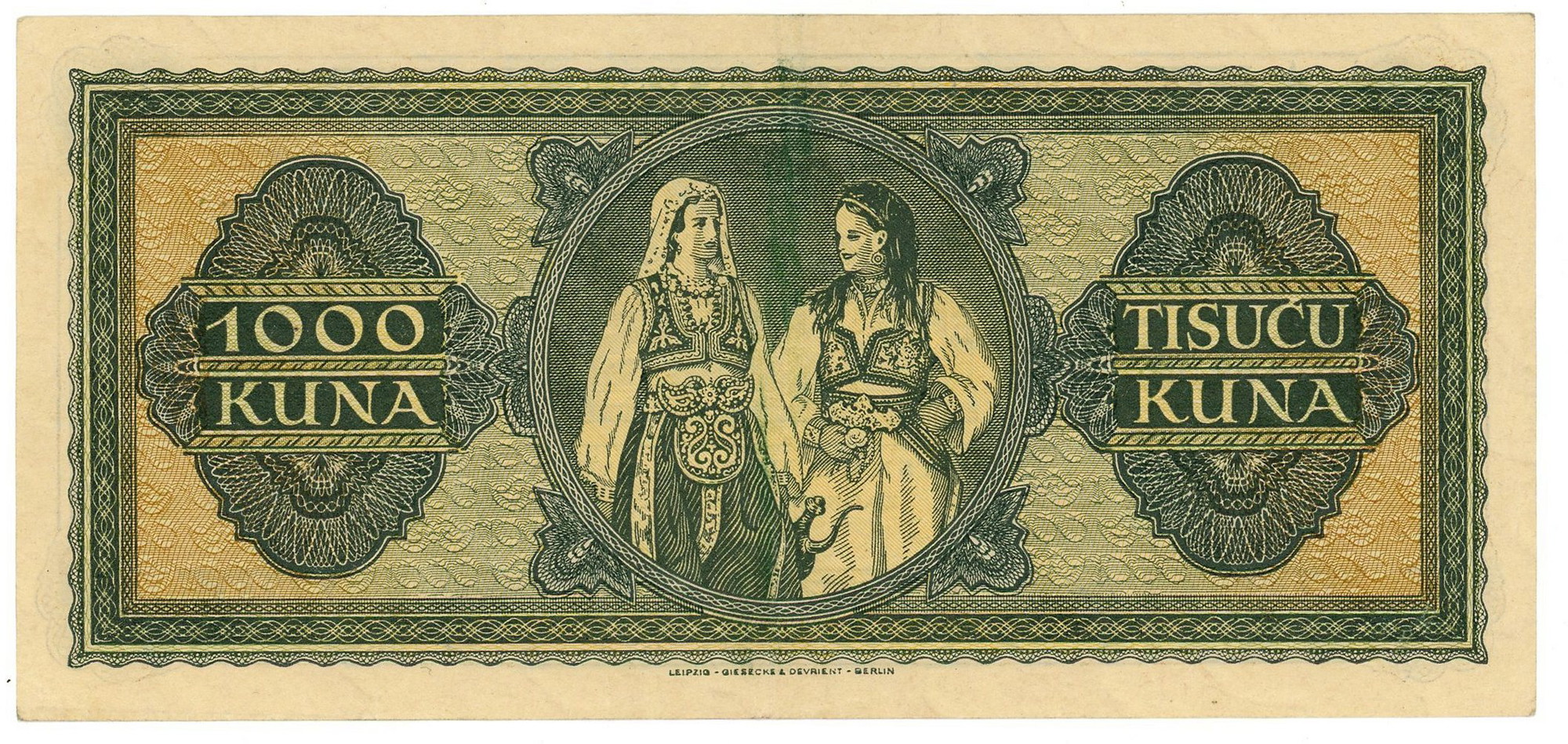 1673 - Croatia 1000 Kuna 1943