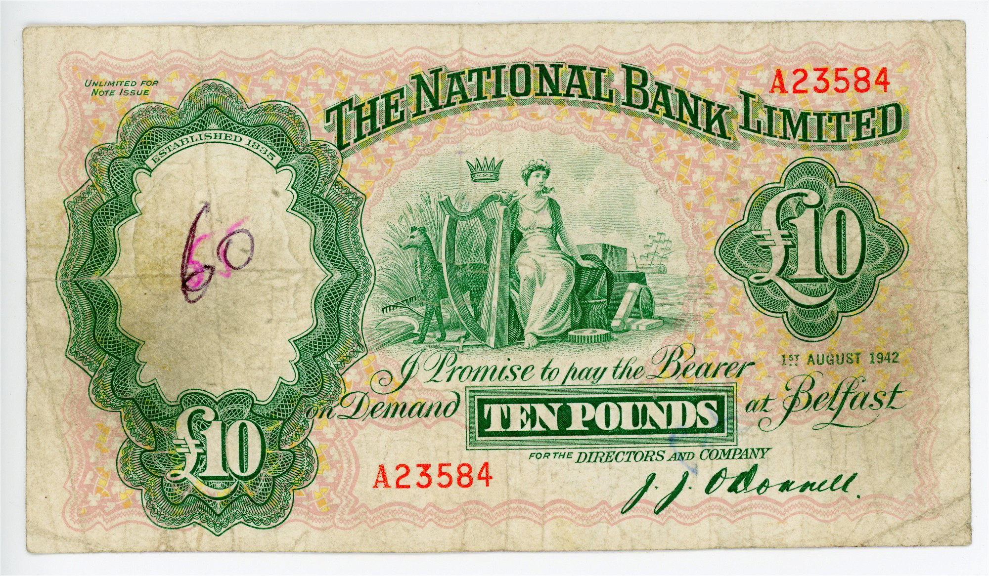 Great Britain Darlington Bank 5 Pounds 1890 | Katz Auction