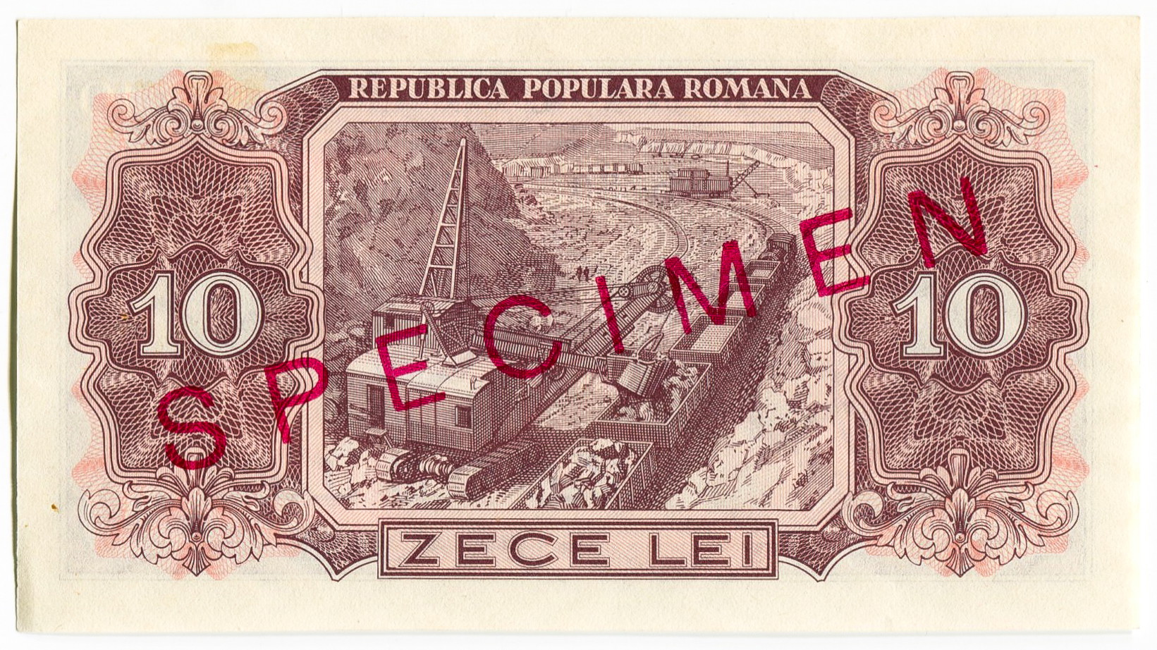 2101 - Romania 10 Lei 1952 Specimen