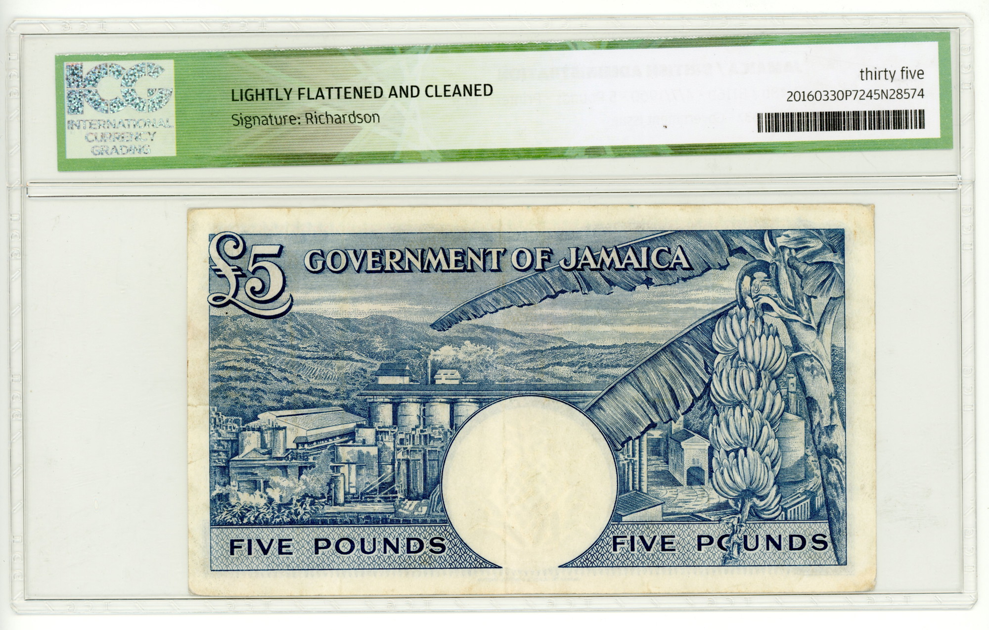 Jamaica 5 Pounds 1960 ICG 35 | Katz Auction