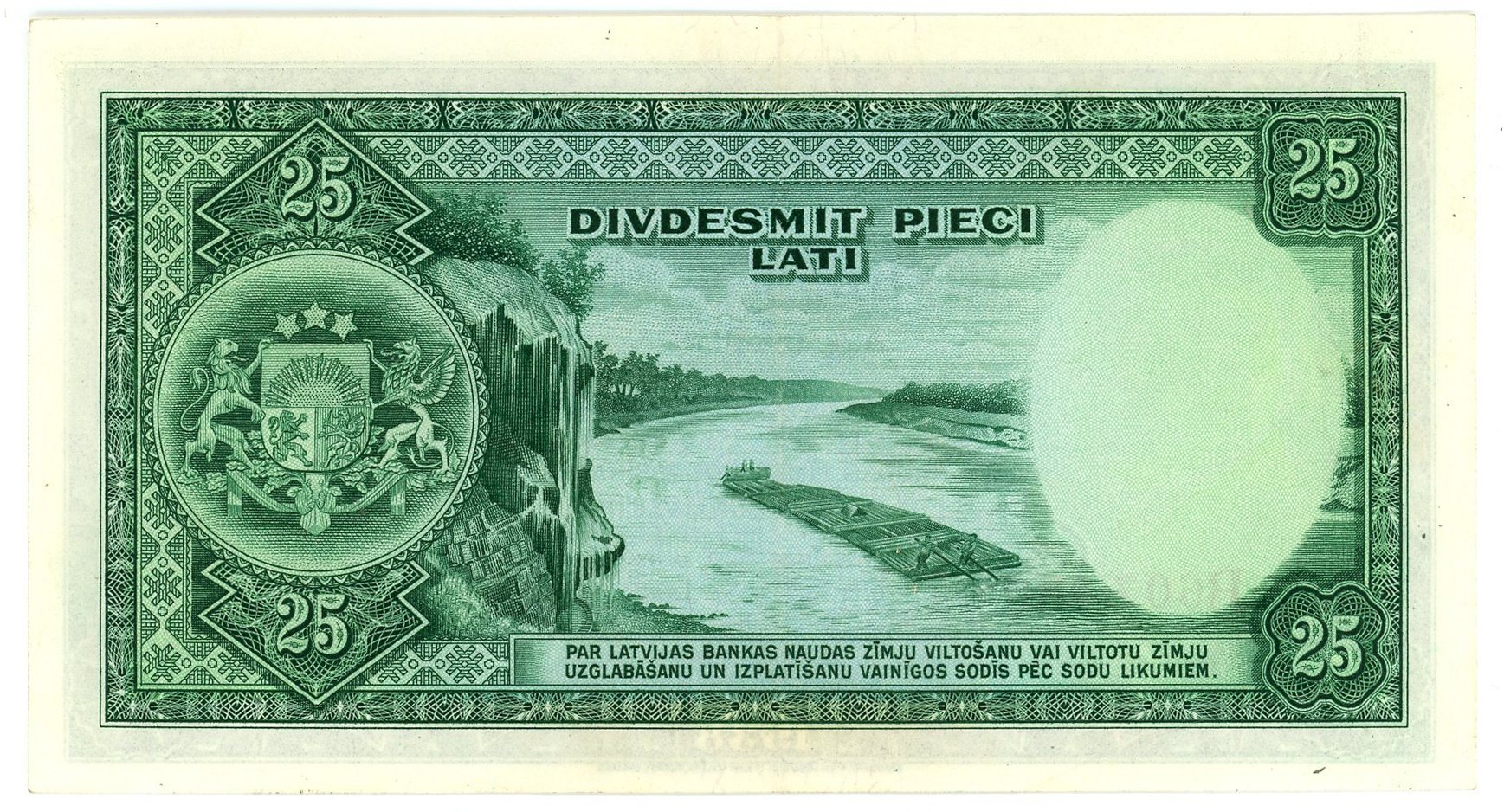 534 - Latvia 25 Latu 1938