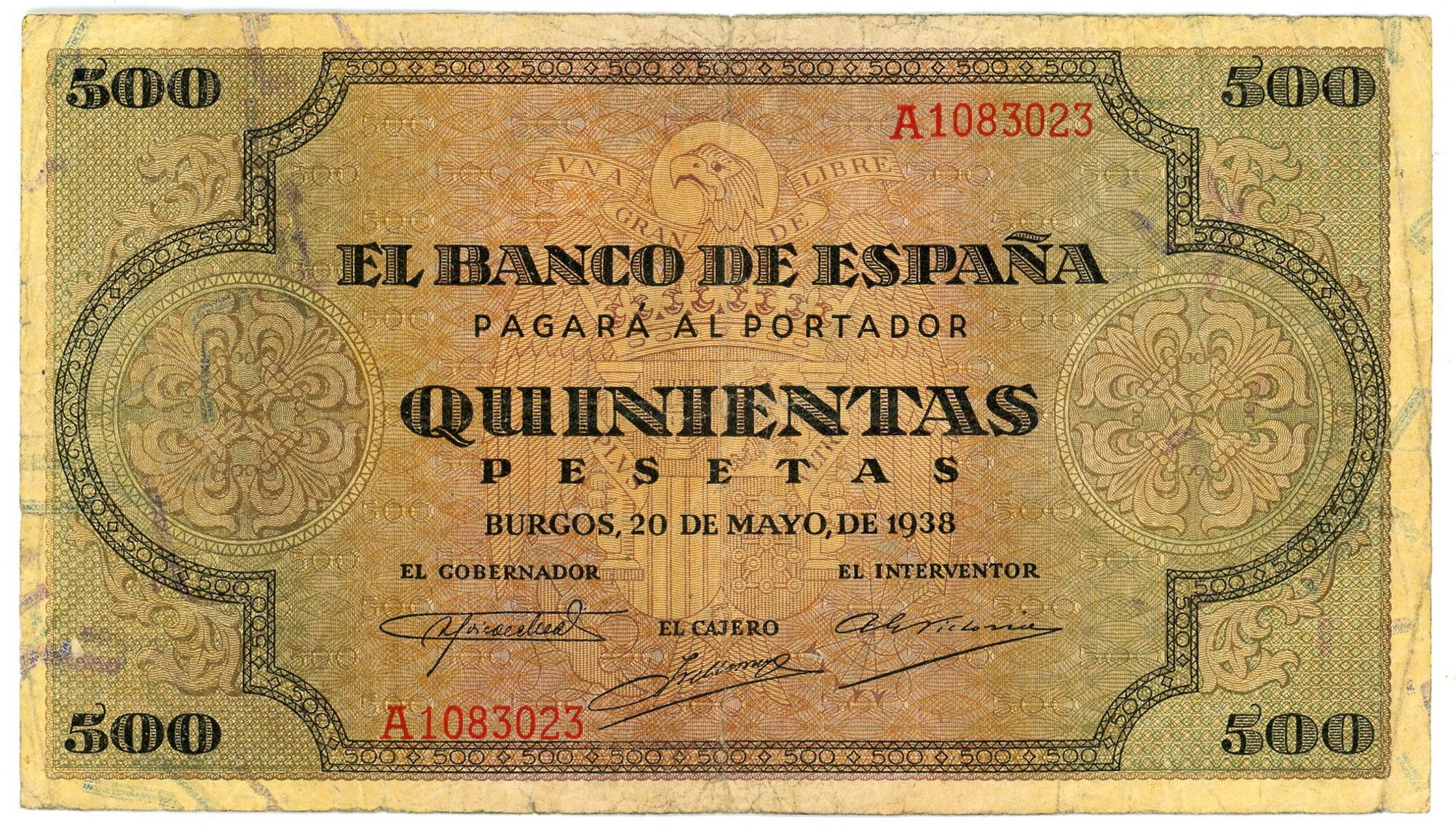 Spain 500 Pesetas 1938 | Katz Auction