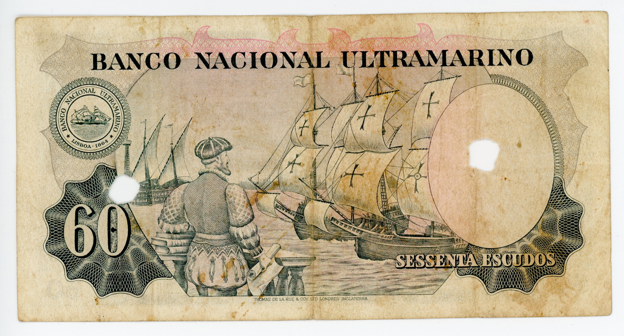 Portuguese India 60 Escudos 1959 Cancelled Note | Katz Auction