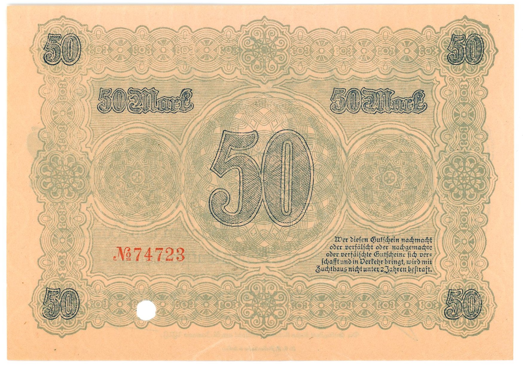 2368 - Germany - Weimar Republic Emden 50 Mark 1919