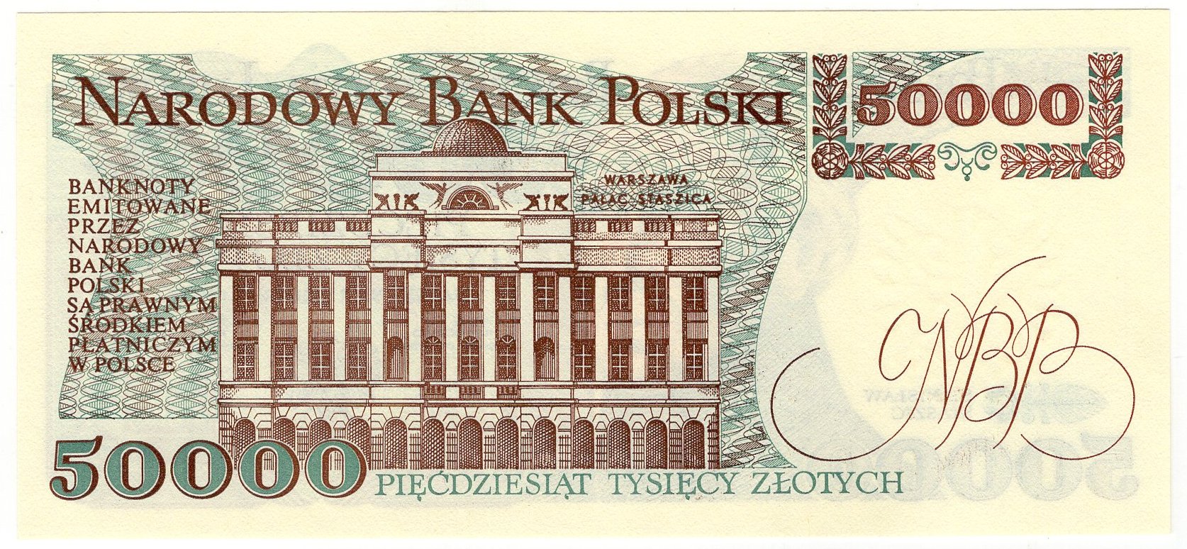 1806 - Poland 50000 Zlotych 1989