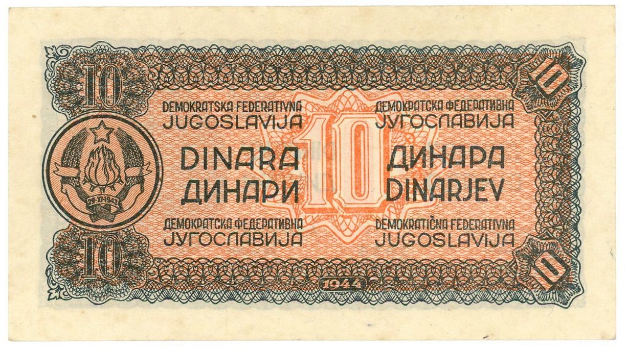 2149 - Yugoslavia 10 Dinara 1944