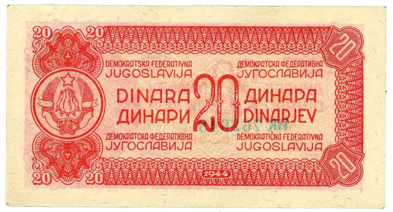 2154 - Yugoslavia 20 Dinara 1944