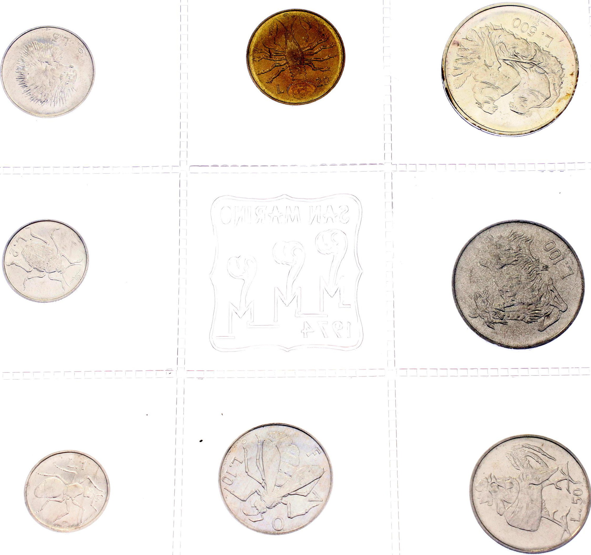 966 - San Marino Annual Coin Set 1974