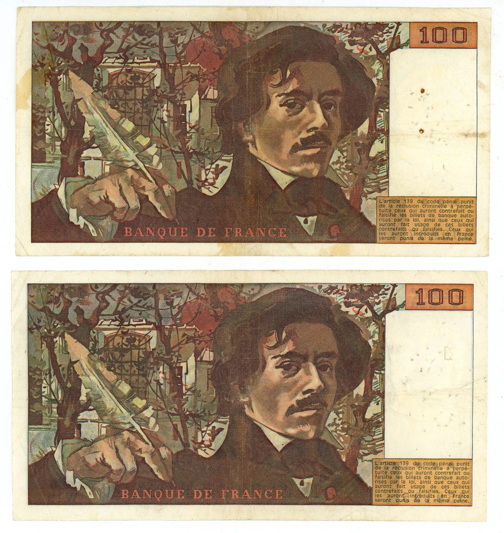 1569 - France 2 x 100 Francs 1979