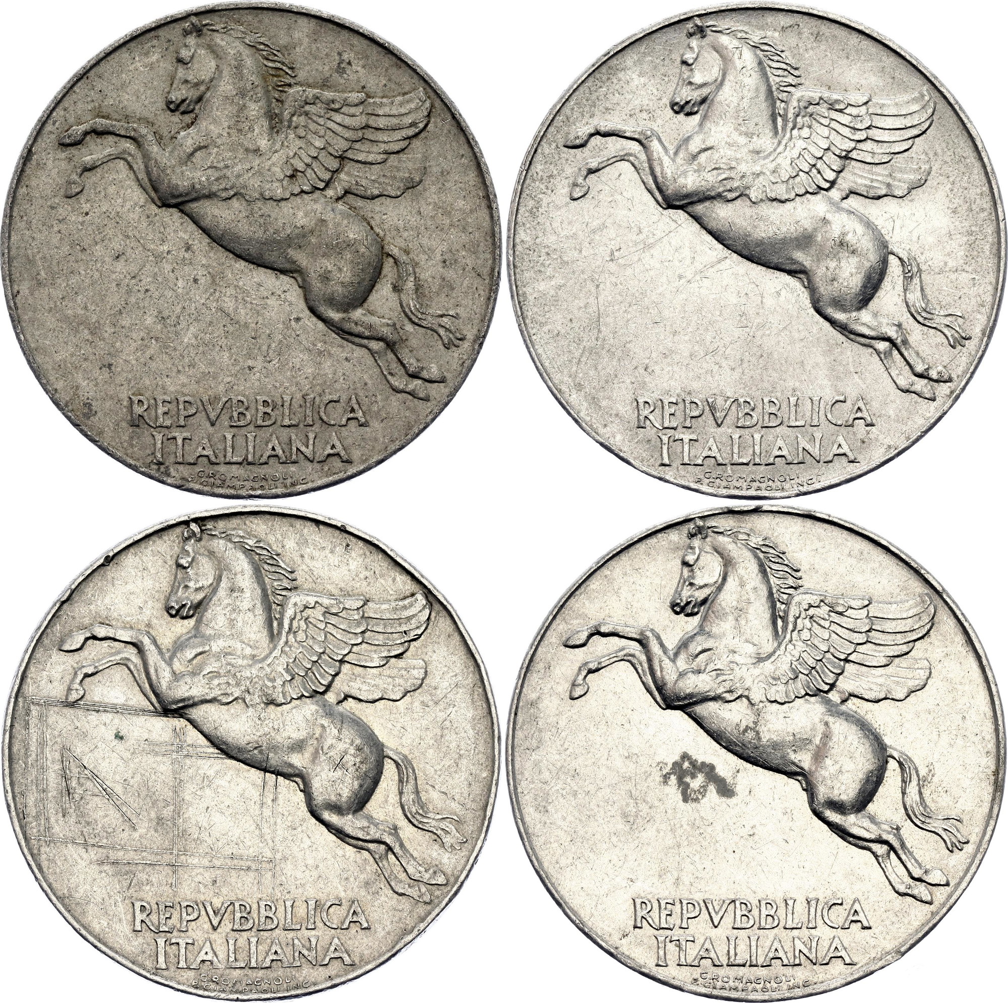 2376 - Italy 4 x 10 Lire 1949 - 1950 R
