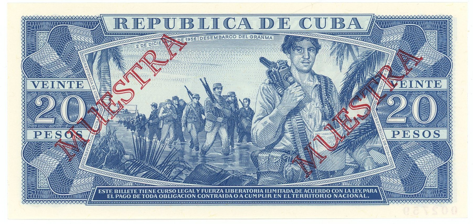 2730 - Cuba 20 Pesos 1987 Specimen