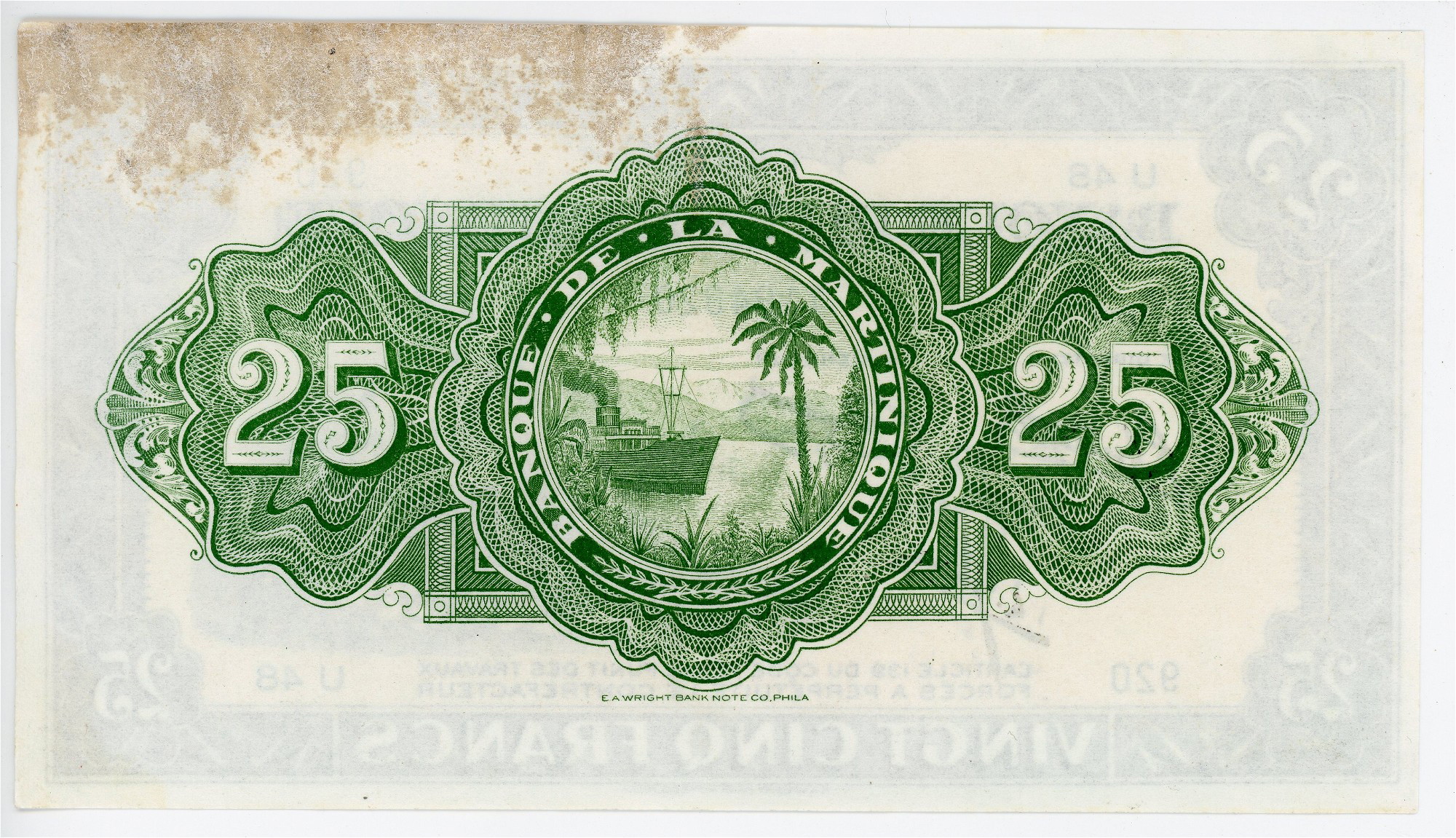 2808 - Martinique 25 Francs 1943 - 1945 (ND)