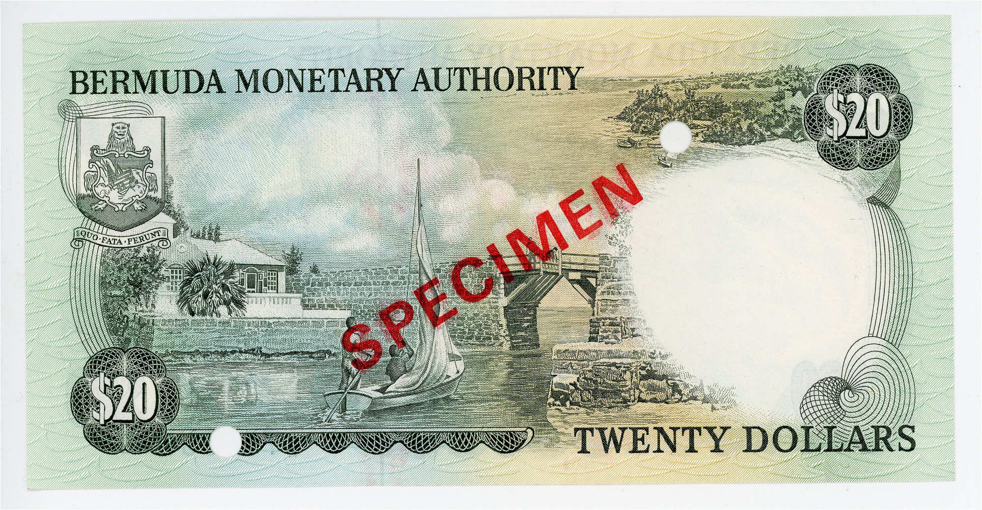 2543 - Bermuda 20 Dollars 1984 Specimen
