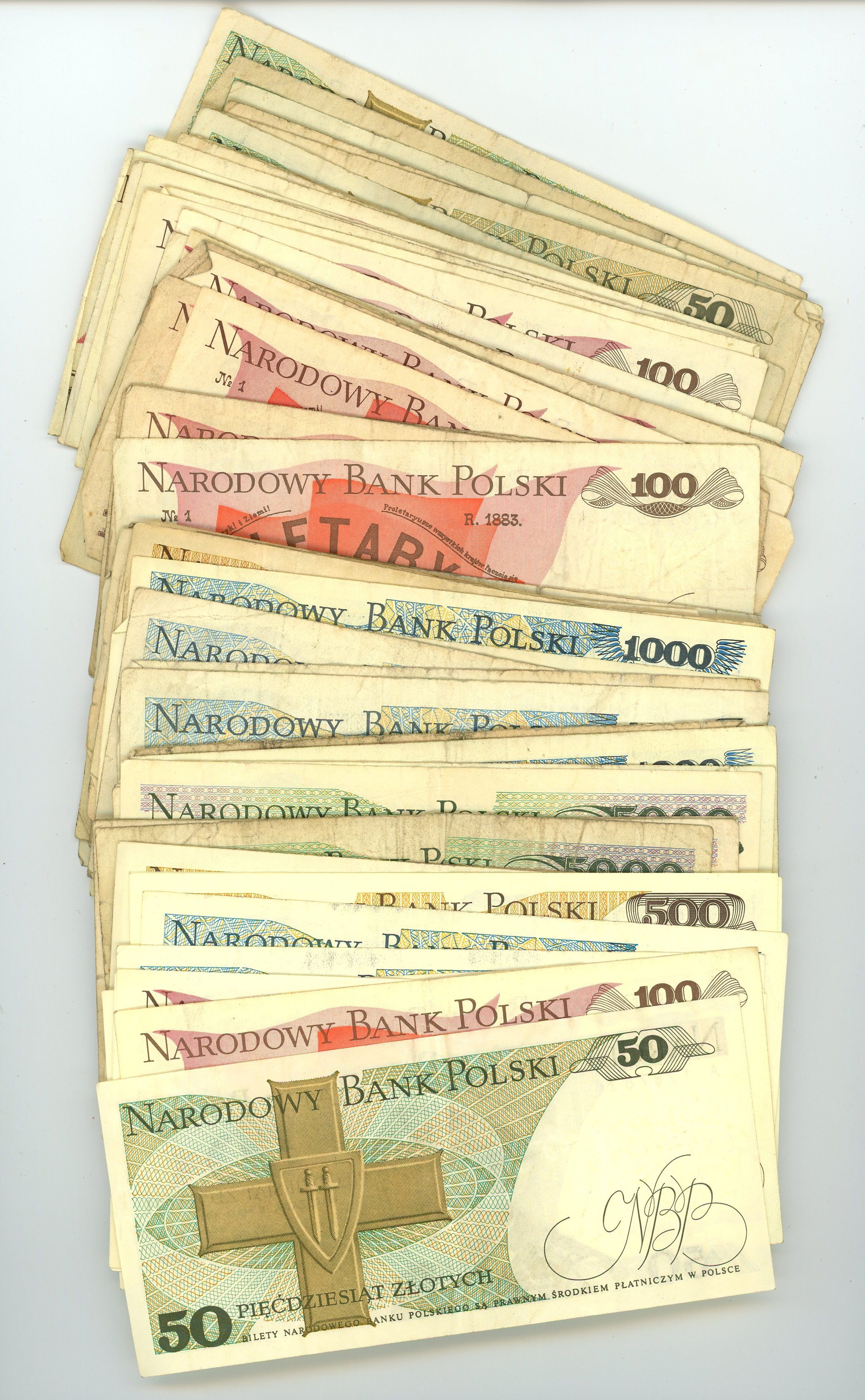 692 - Poland Lot of 94 Banknotes 1975 - 1988