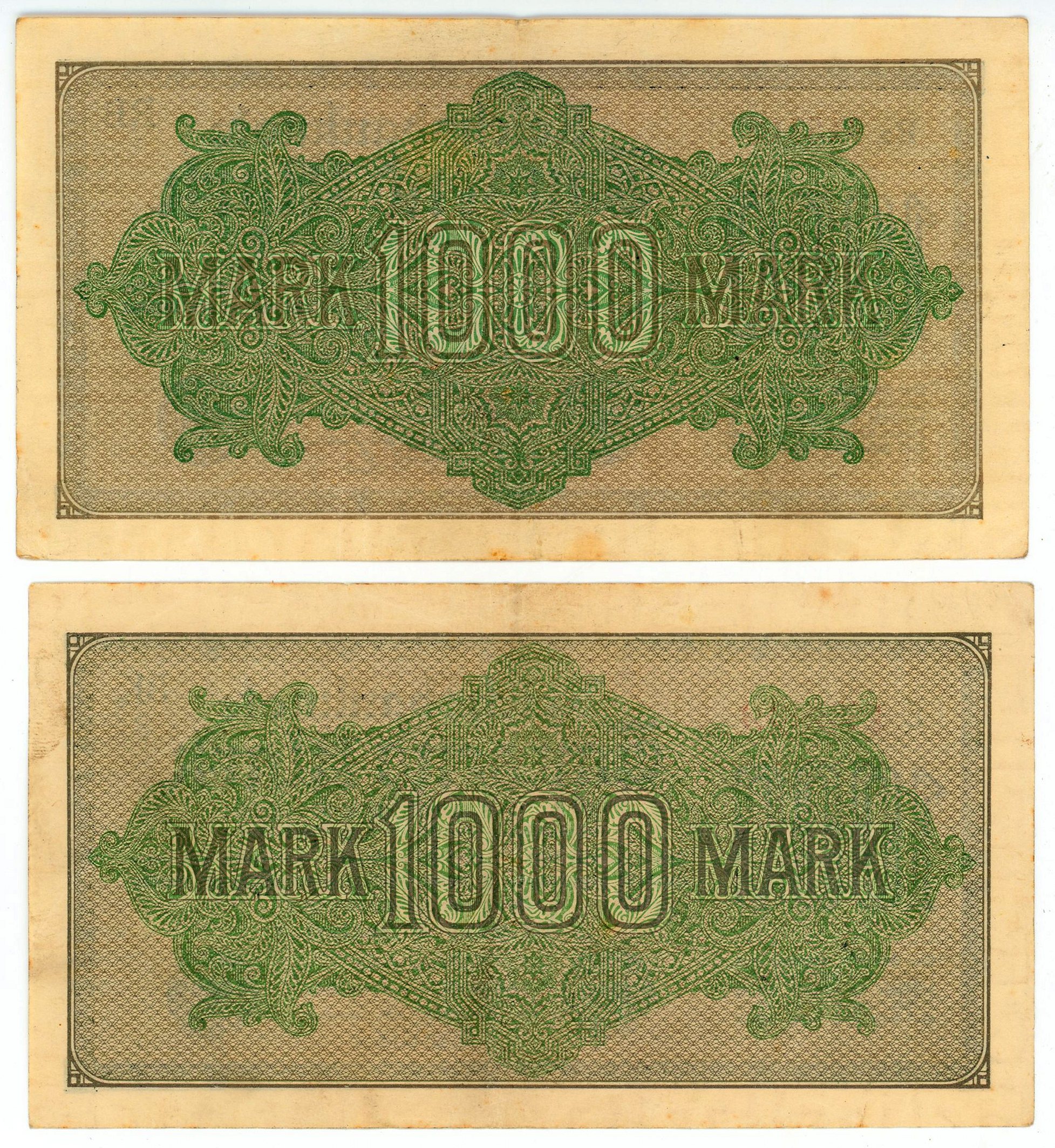 2310 - Germany - Weimar Republic 2 x 1000 Mark 1922