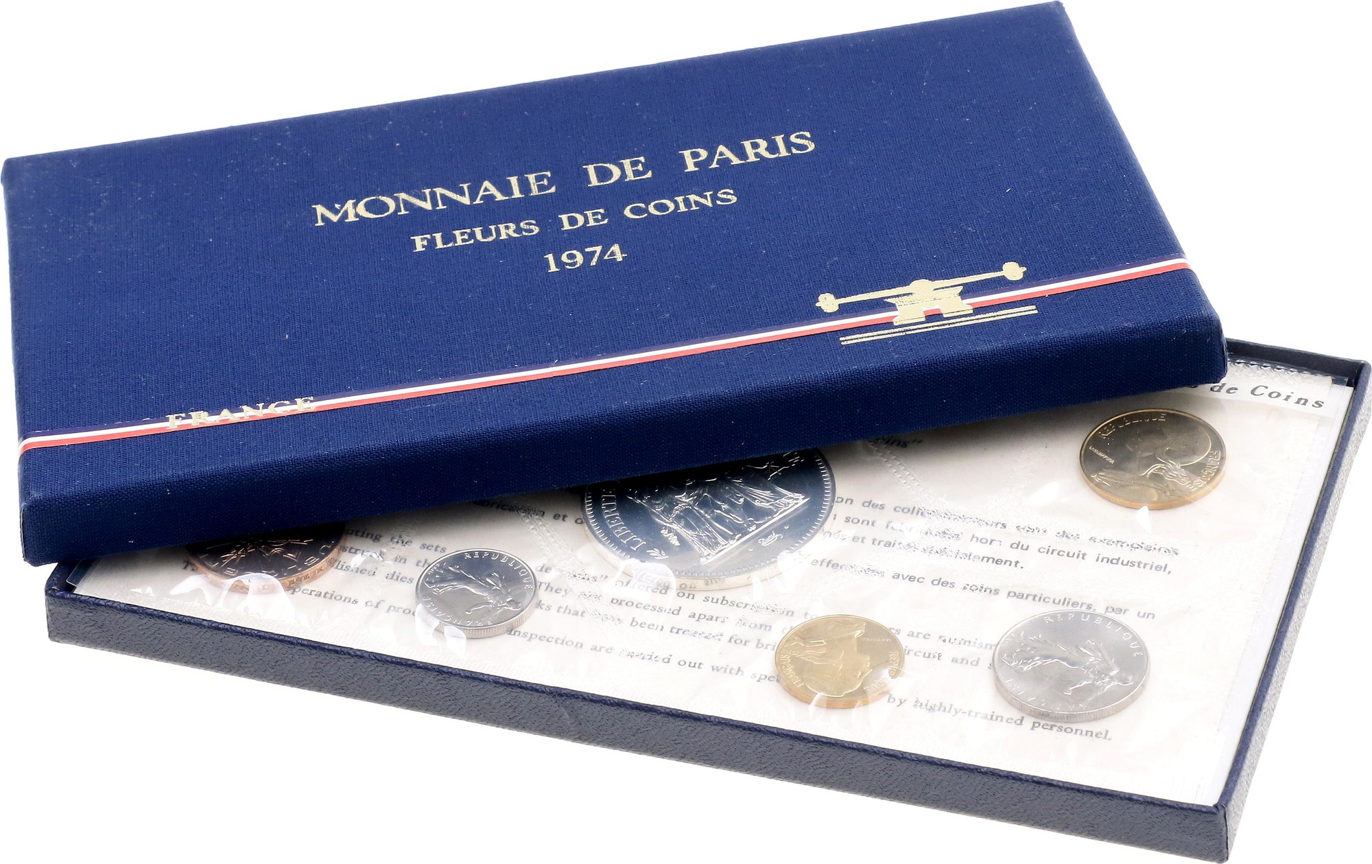 1997 France selling 10 Coin Monnaire De Paris Mint Set Uncirculated French Coin Set RARE