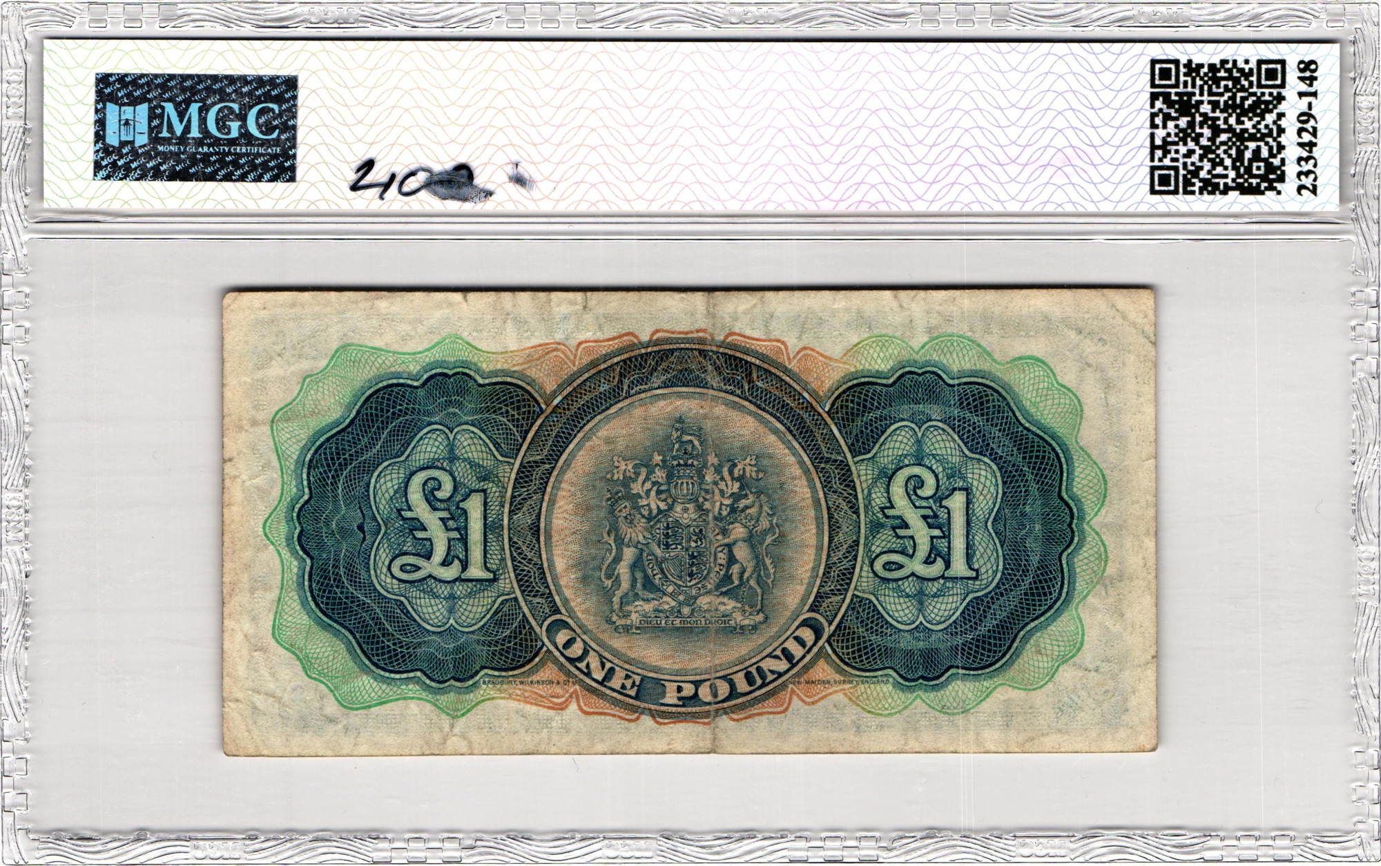 Bermuda 1 Pound 1957 MGC 25 Very Fine | Katz Auction