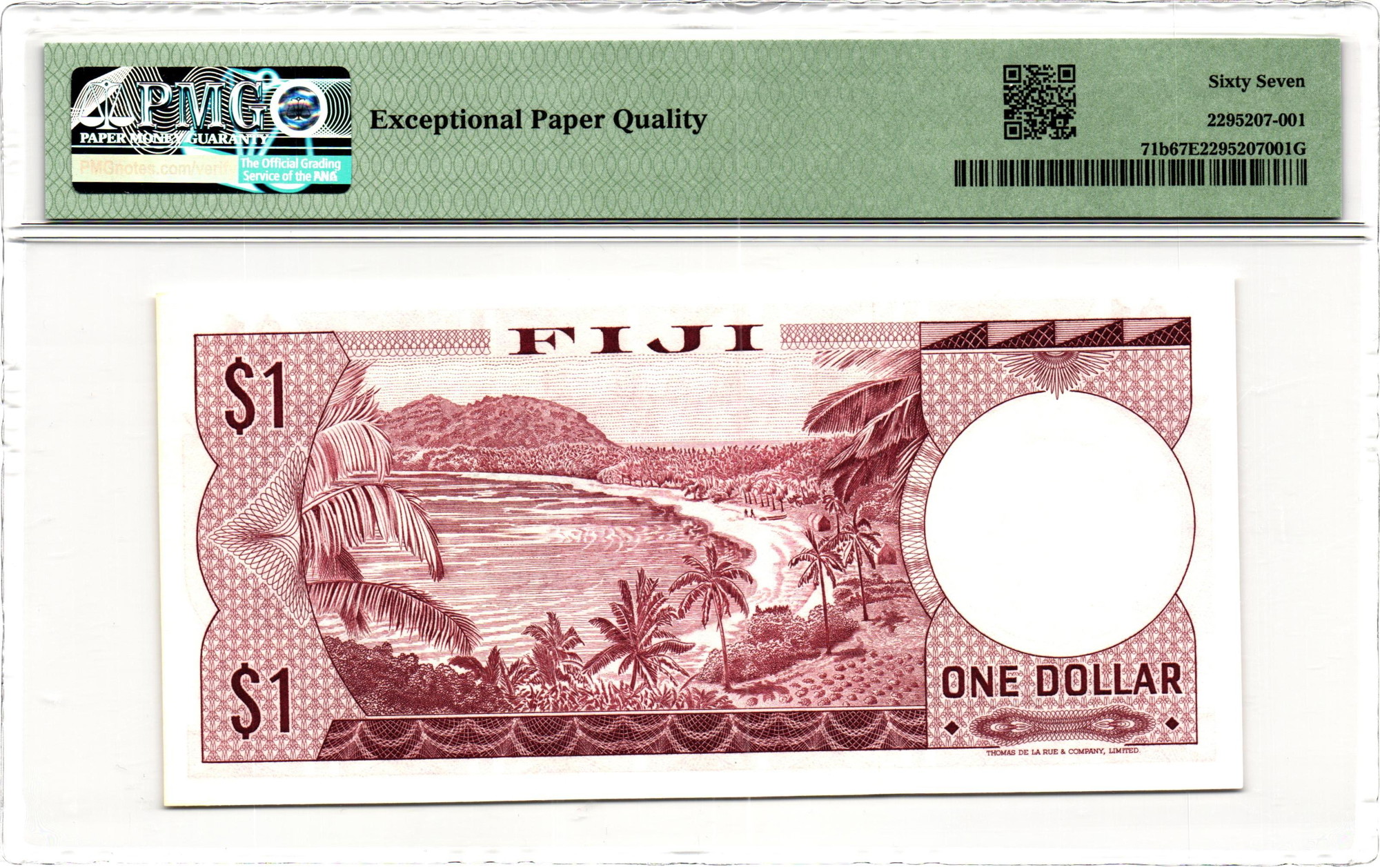 Fiji 1 Dollar 1974 (ND) PMG 67 EPQ Superb Gem Unc | Katz Auction