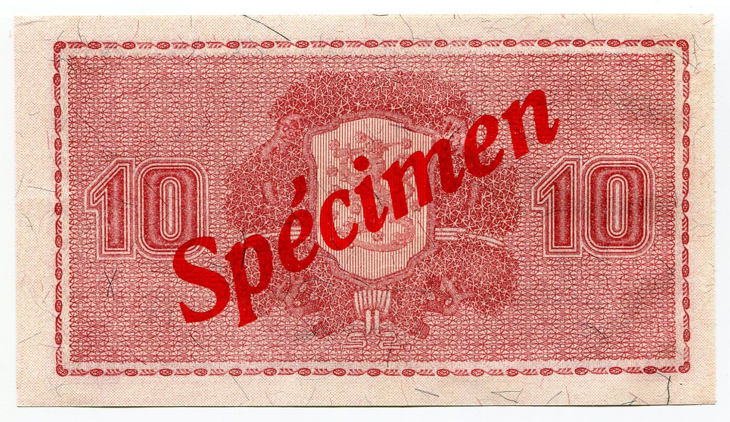 1514 - Finland 10 Markkaa 1945 Specimen