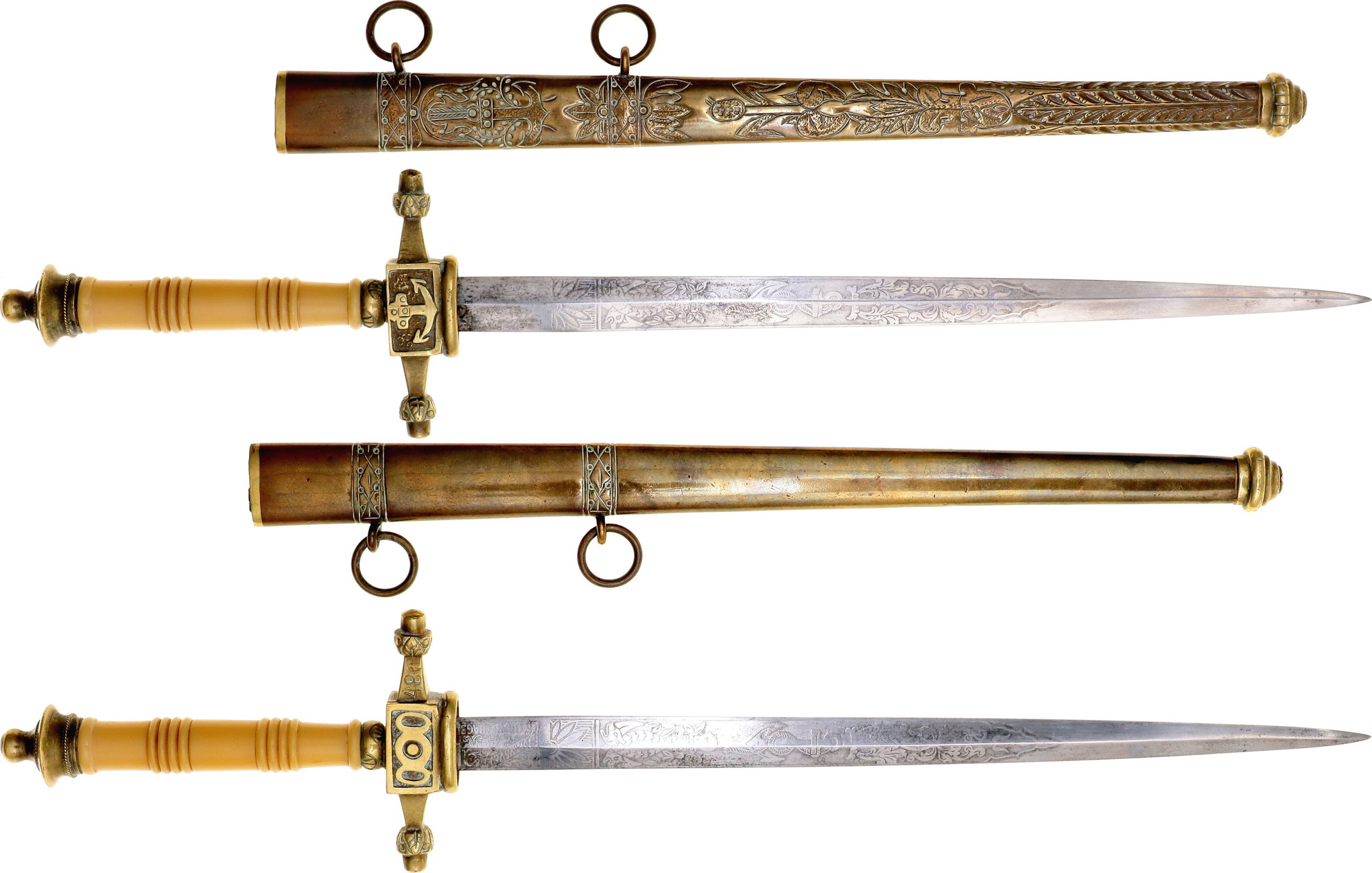 1638 - Netherlands Naval Dagger 1880