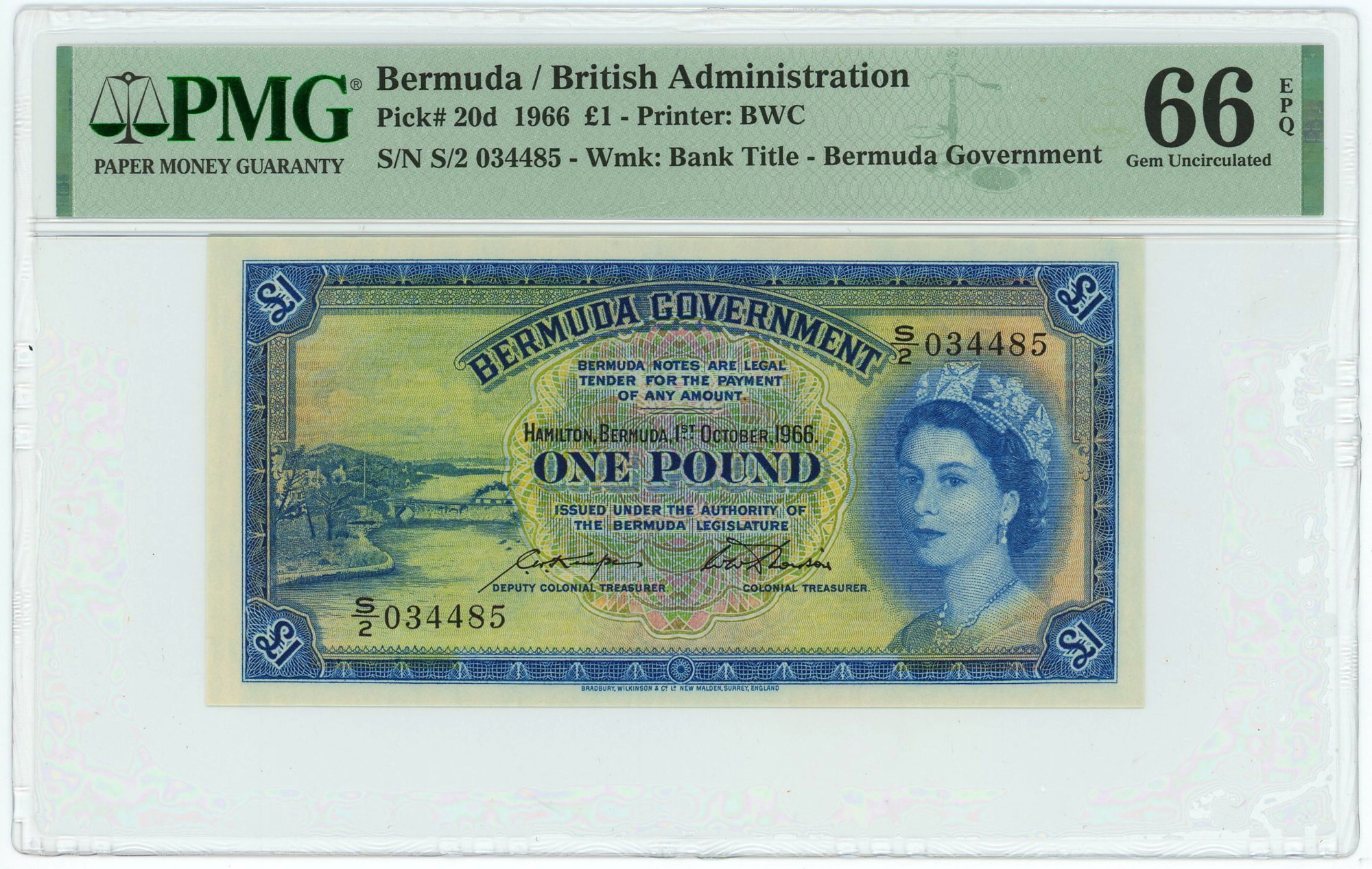 Jamaica 1 Pound 1955 PMG 66 EPQ | Katz Auction