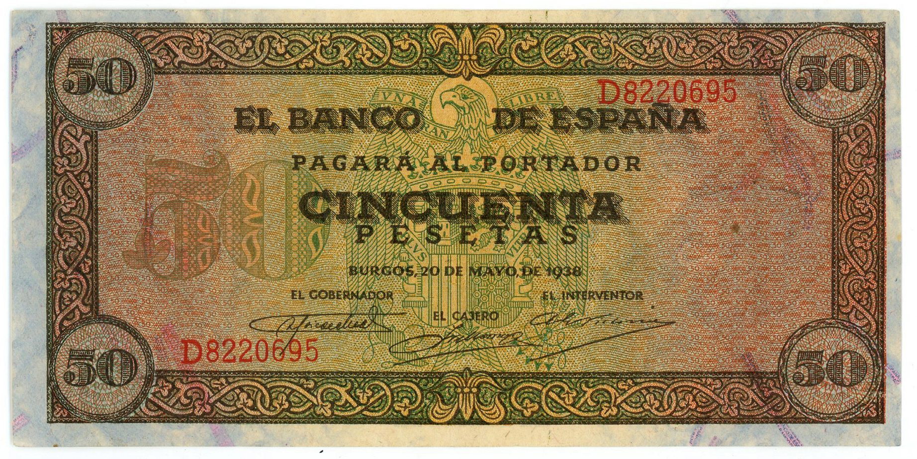 Spain 50 Pesetas 1938 | Katz Auction