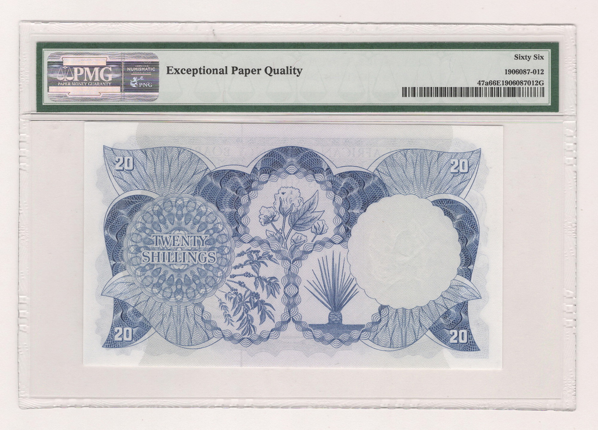 2231 - East Africa 20 Shillings 1964 (ND) PMG 66 EPQ
