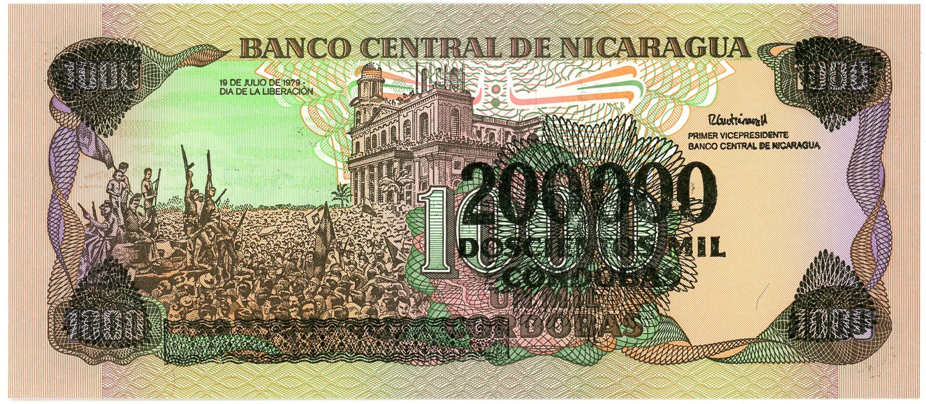 3683 - Nicaragua 200000 Cordobas 1990 (ND)