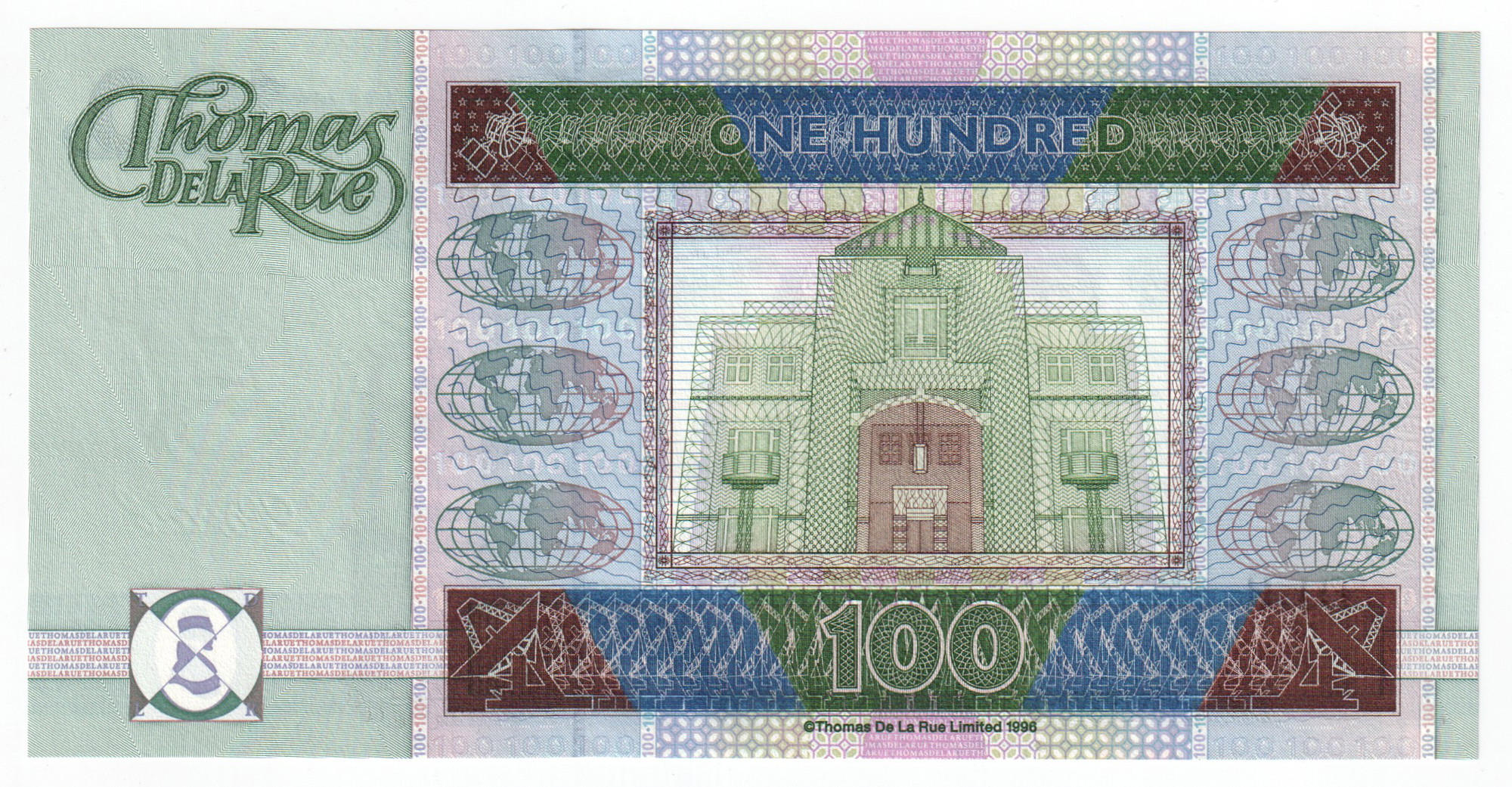 2653 - England Test Note 100 Units 1996