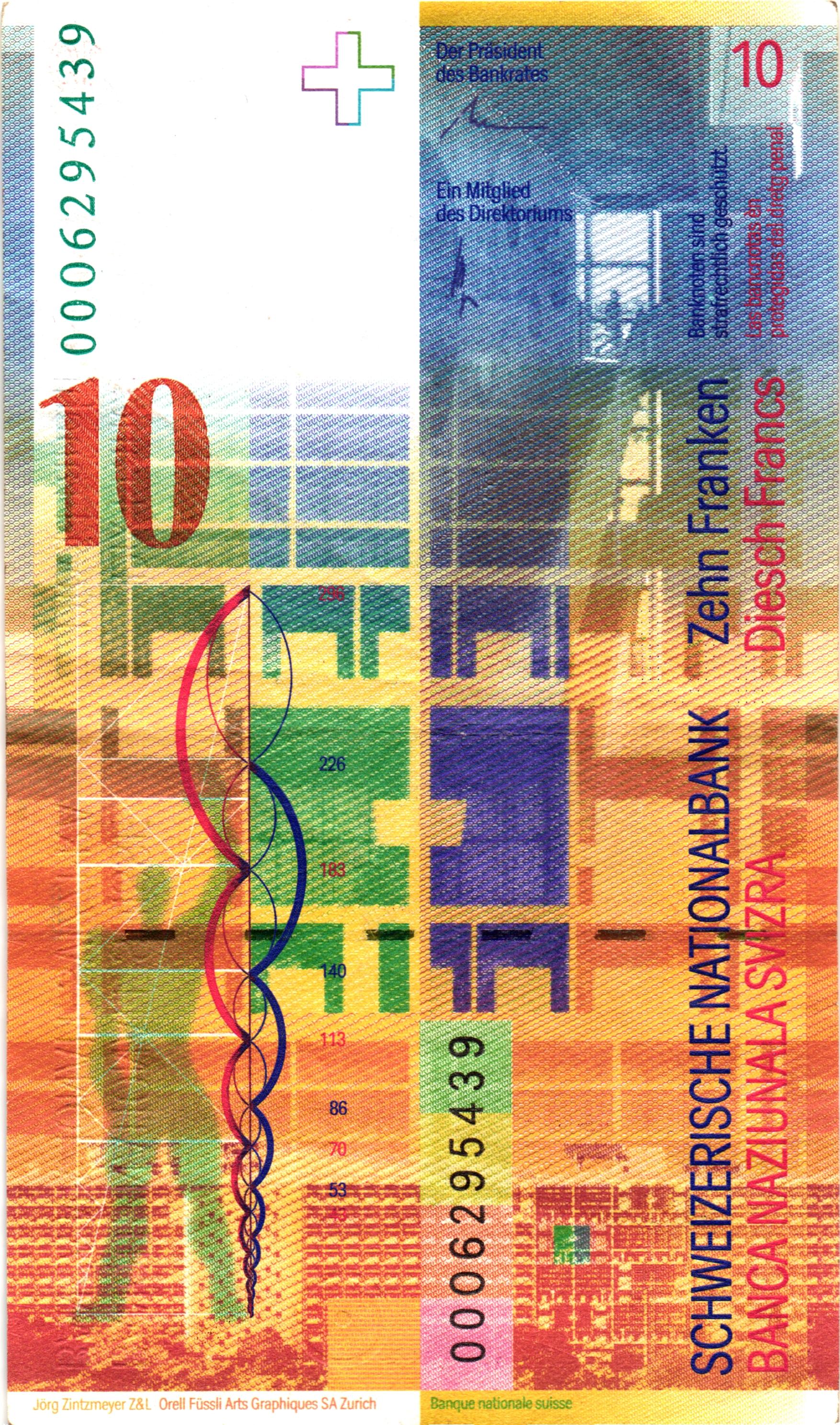 2287 - Switzerland 10 Francs 2000