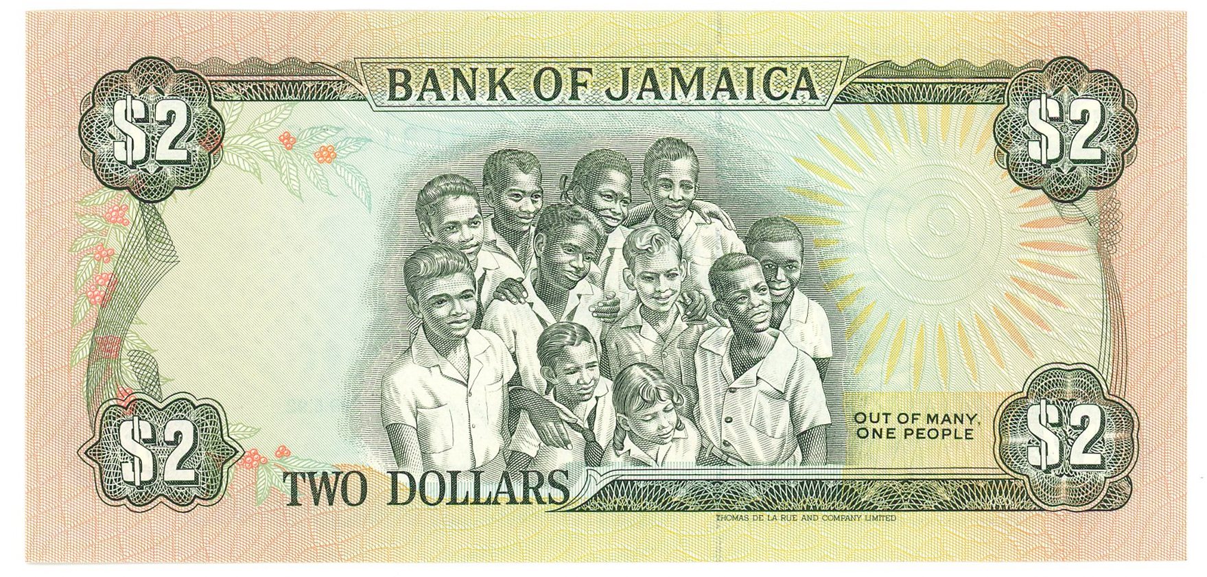 4017 - Jamaica 2 Dollars 1992
