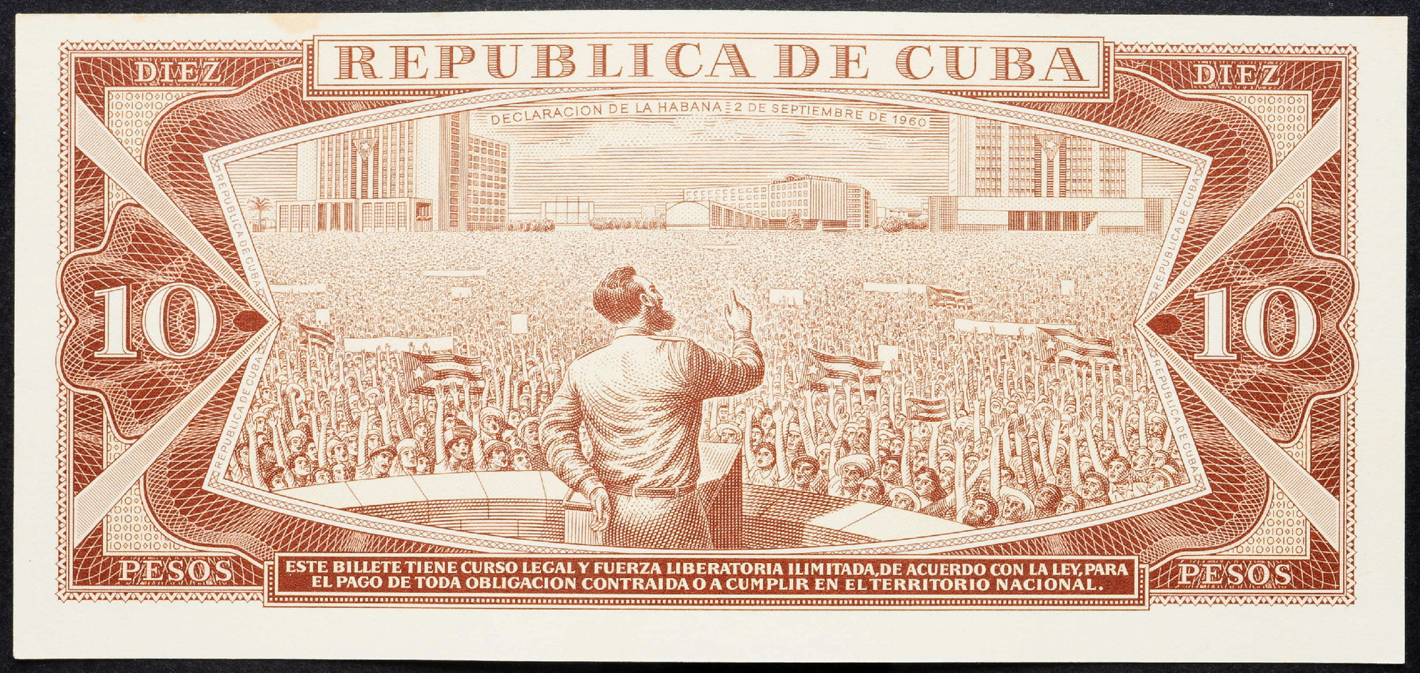 3944 - Cuba 10 Pesos 1971 Specimen