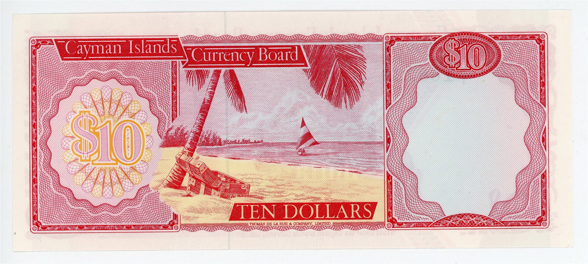 3870 - Cayman Islands 10 Dollars 1971 - 1972