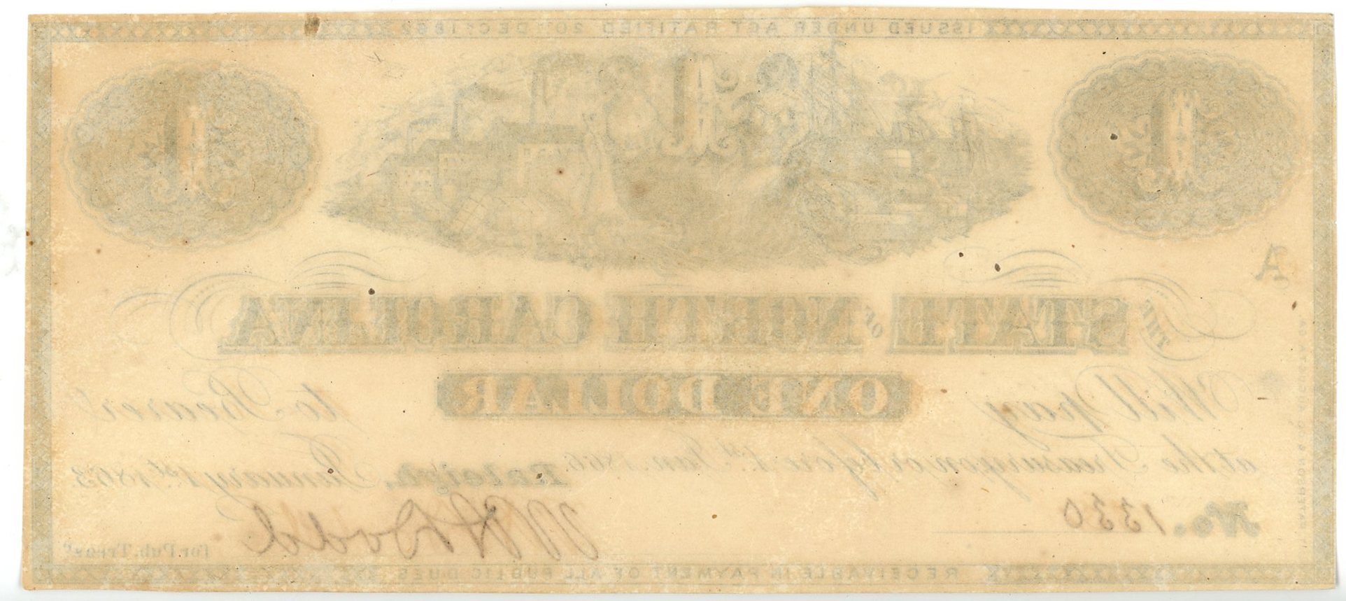 4159 - United States North Carolina 1 Dollar 1866