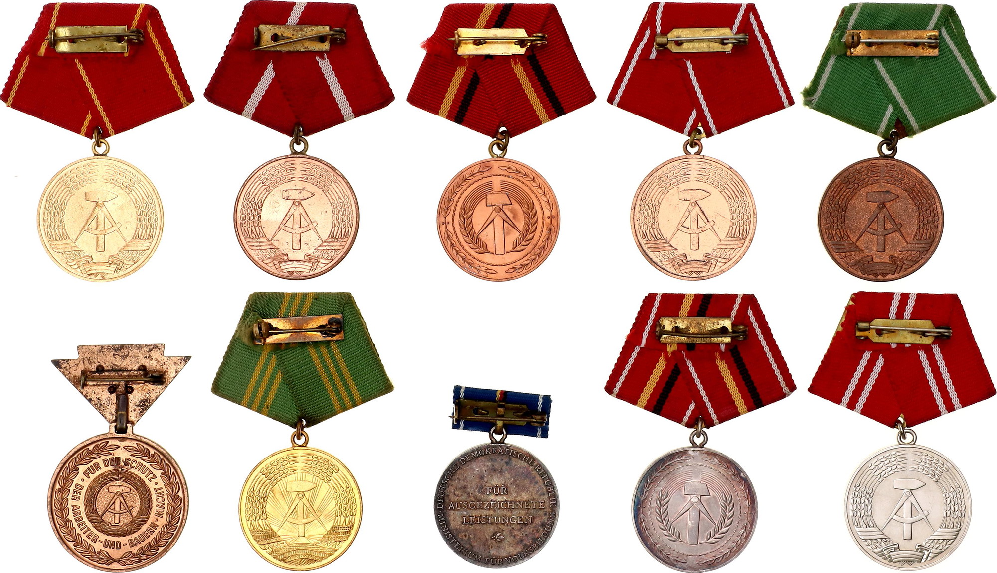 1658 - Germany - DDR Lot of 10 Medals 20 - th Century