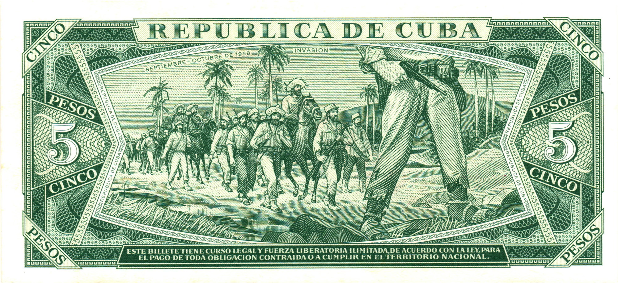 753 - Cuba 5 Pesos 1964 Specimen