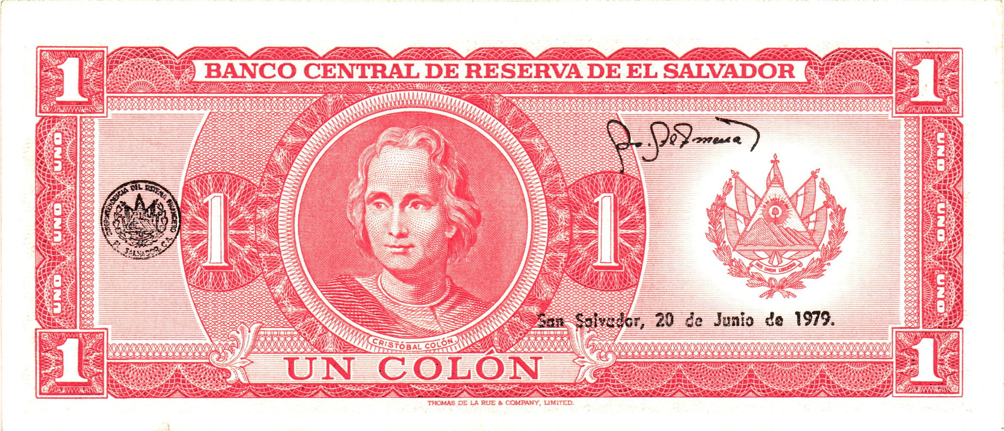823 - El Salvador 1 Colon 1979