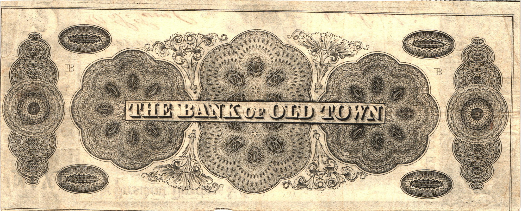 2724 - United States Orono, Maine Bank of Old Town 5 Dollars 1837