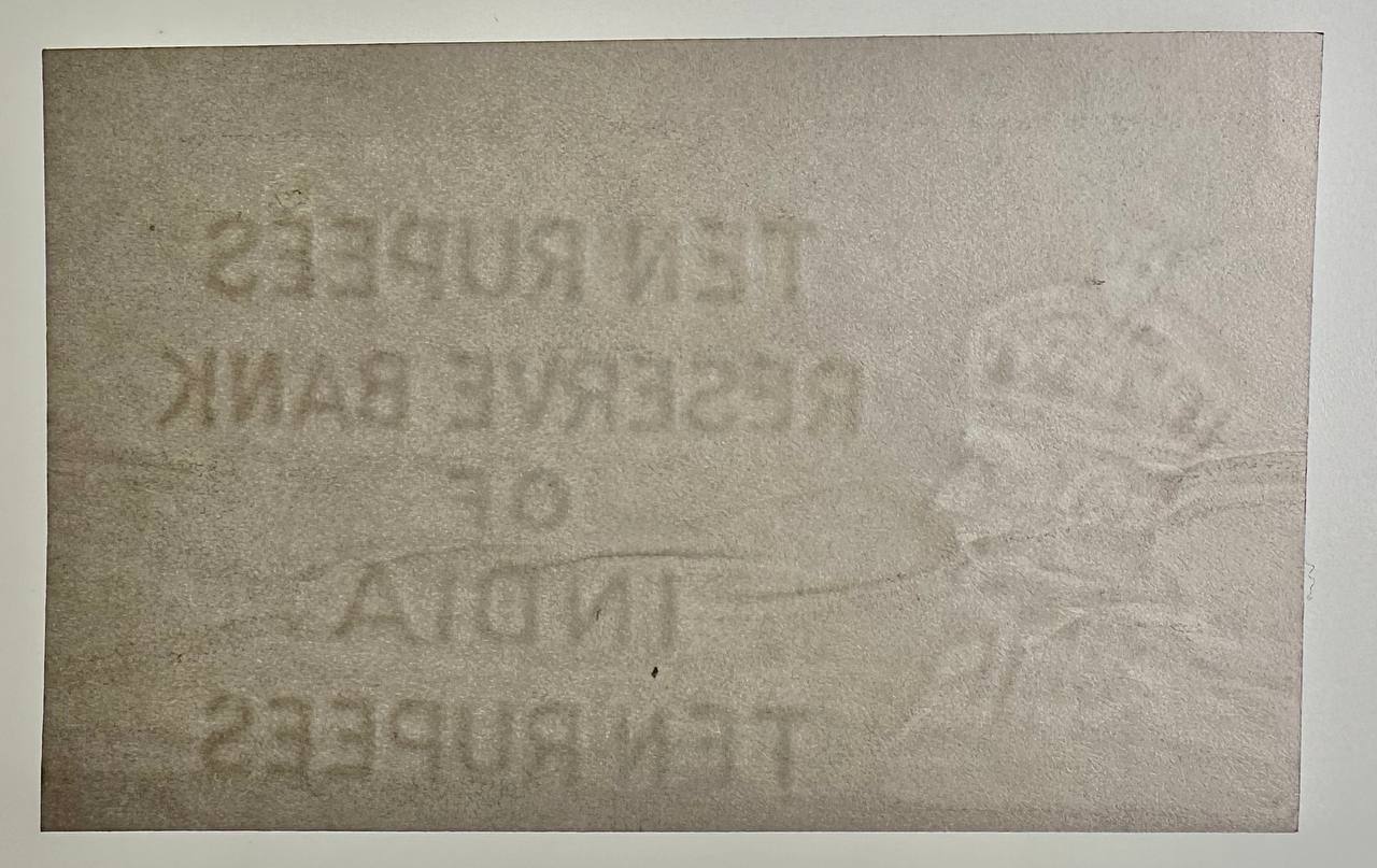 164 - India 10 Rupees 1937 (ND) Watermarked Paper