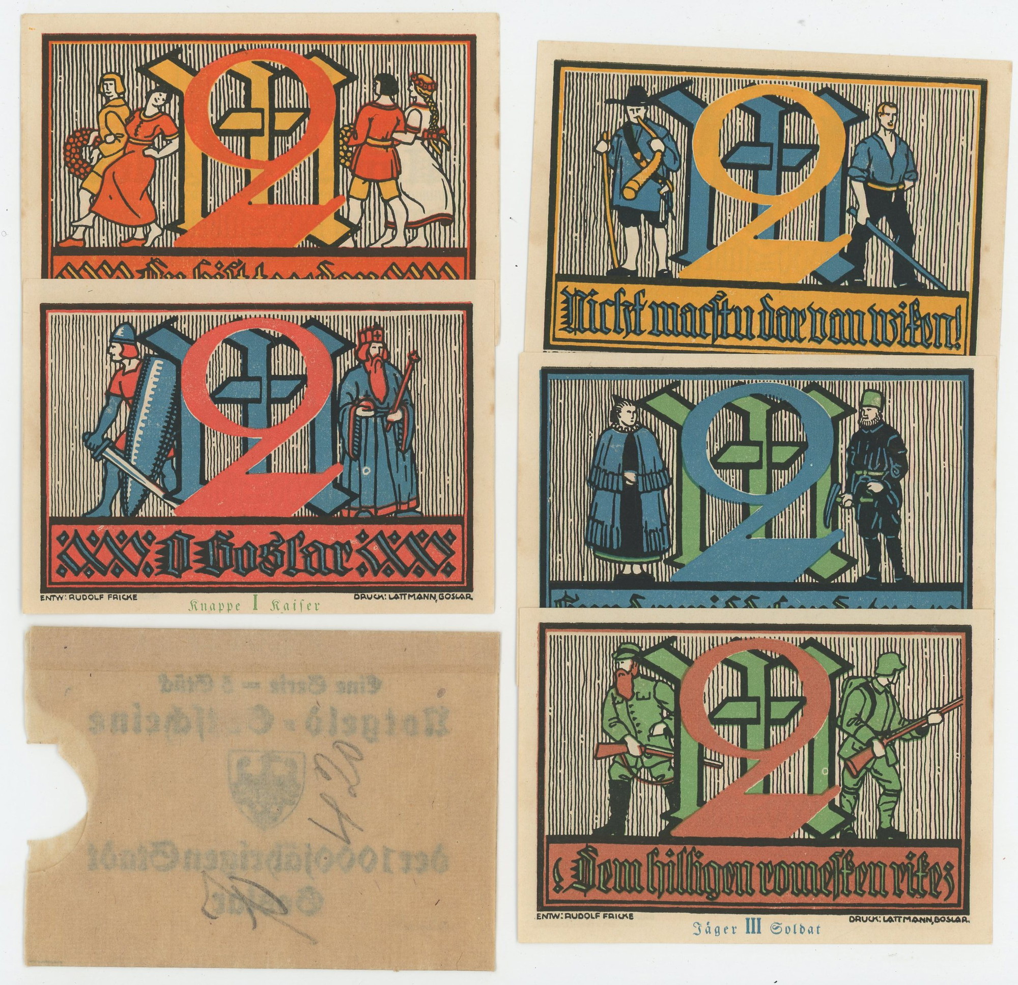 4575 - Germany - Weimar Republic Prussia Hanover Goslar Full Set of Notgelds 1922