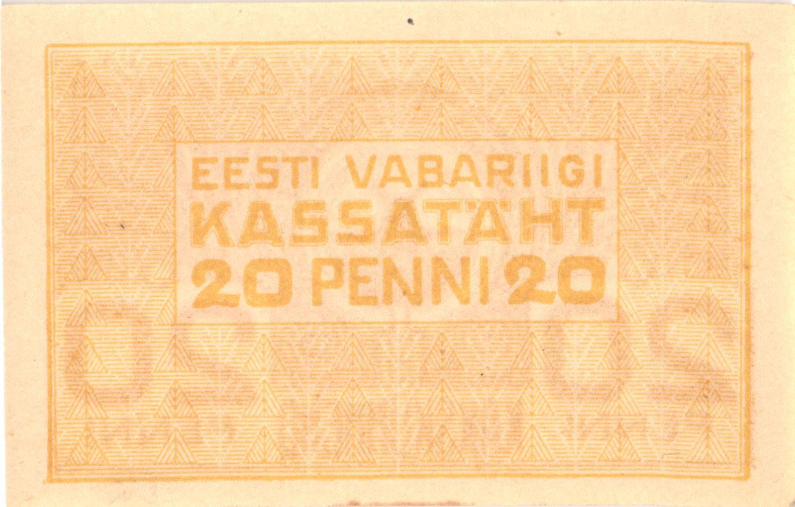 4313 - Estonia 20 Penni 1919