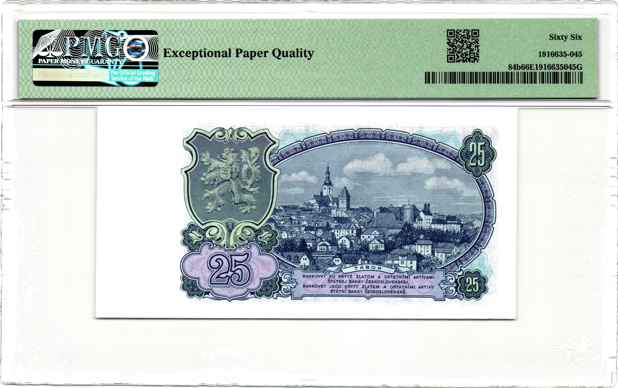 1161 - Czechoslovakia 25 Korun 1953 PMG 66 EPQ Gem Unc