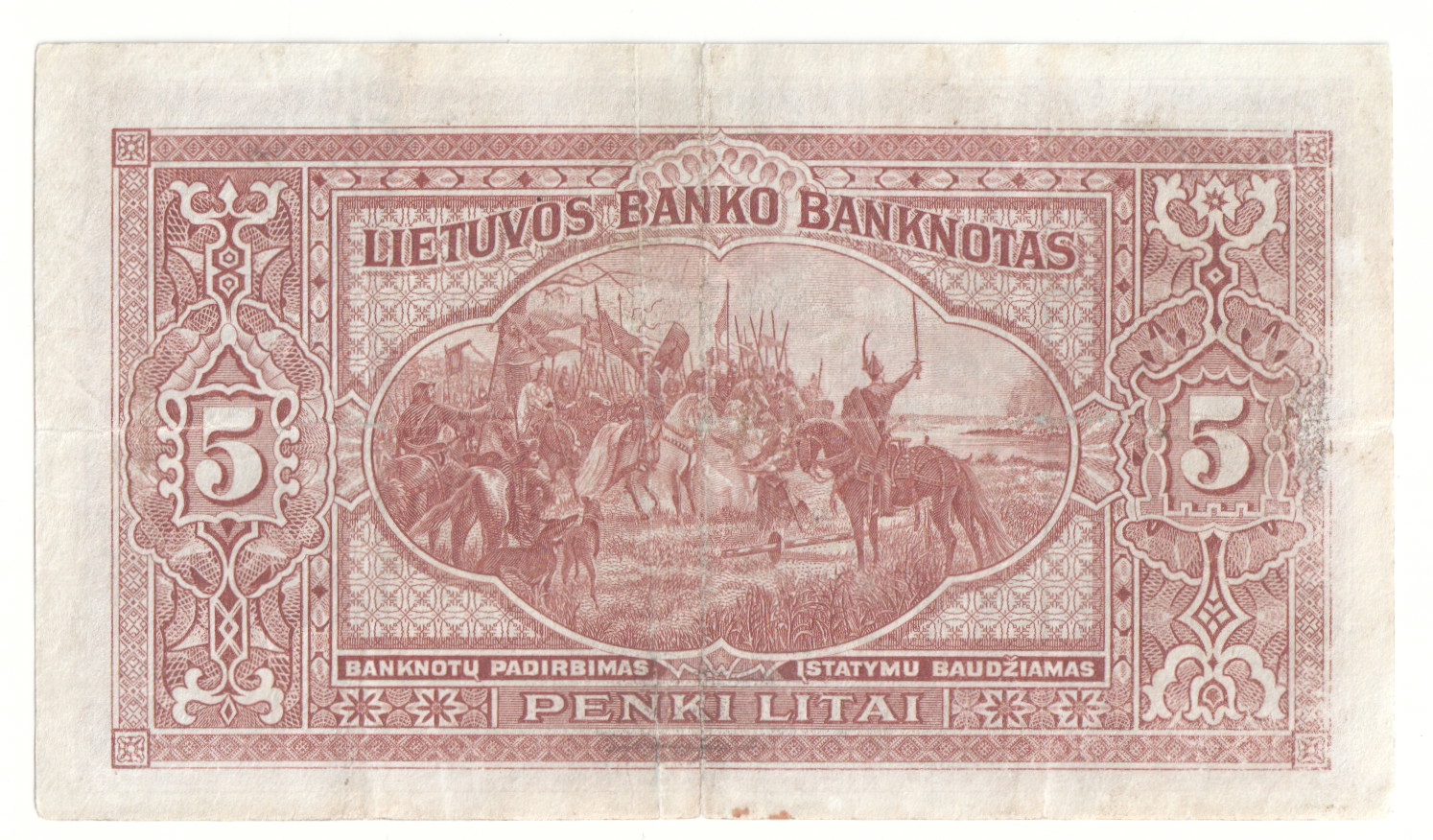 737 - Lithuania 5 Litai 1929