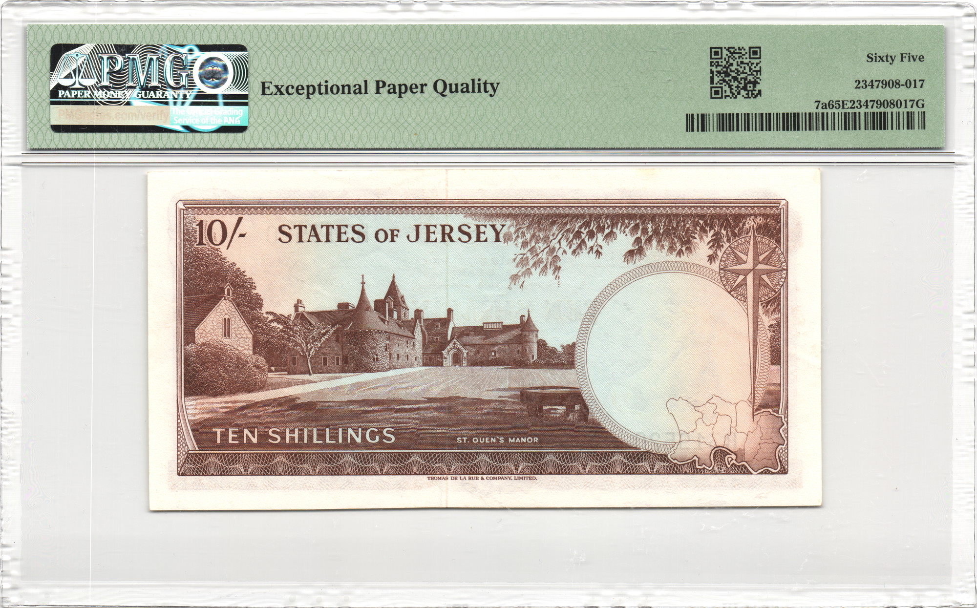 2005 - Jersey 10 Shillings 1963 (ND) PMG 65 EPQ
