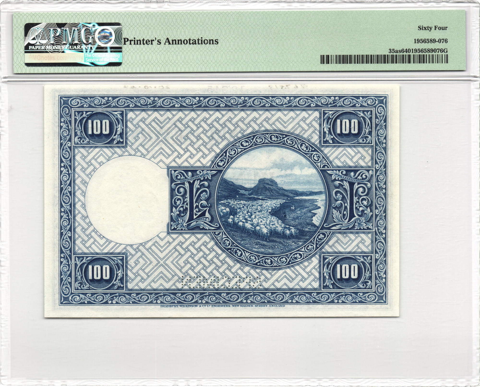 1603 - Iceland 100 Kronur 1928 (1945 - 1956) (ND) Specimen PMG 64