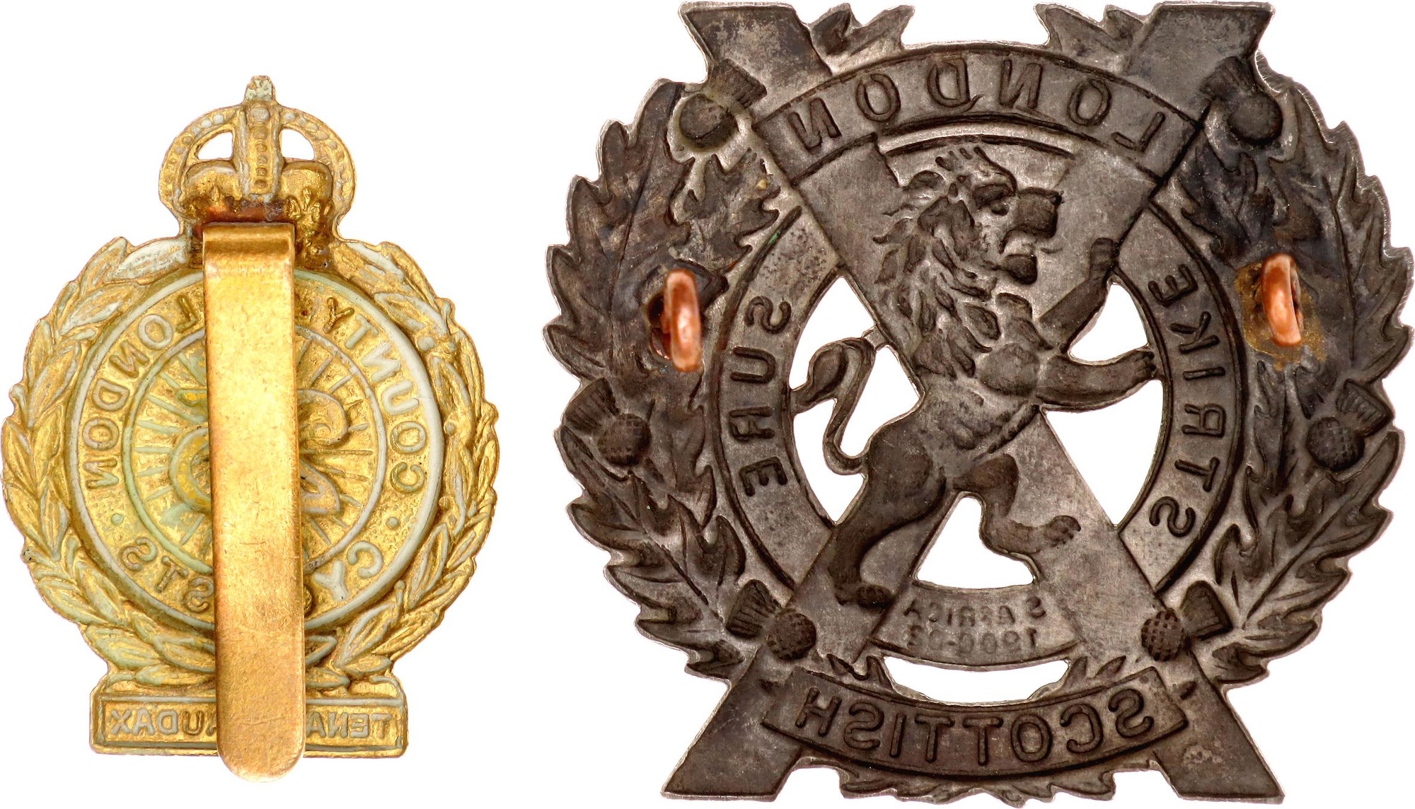 238 - Great Britain Lot of 2 Cap Badges 20 - th Century